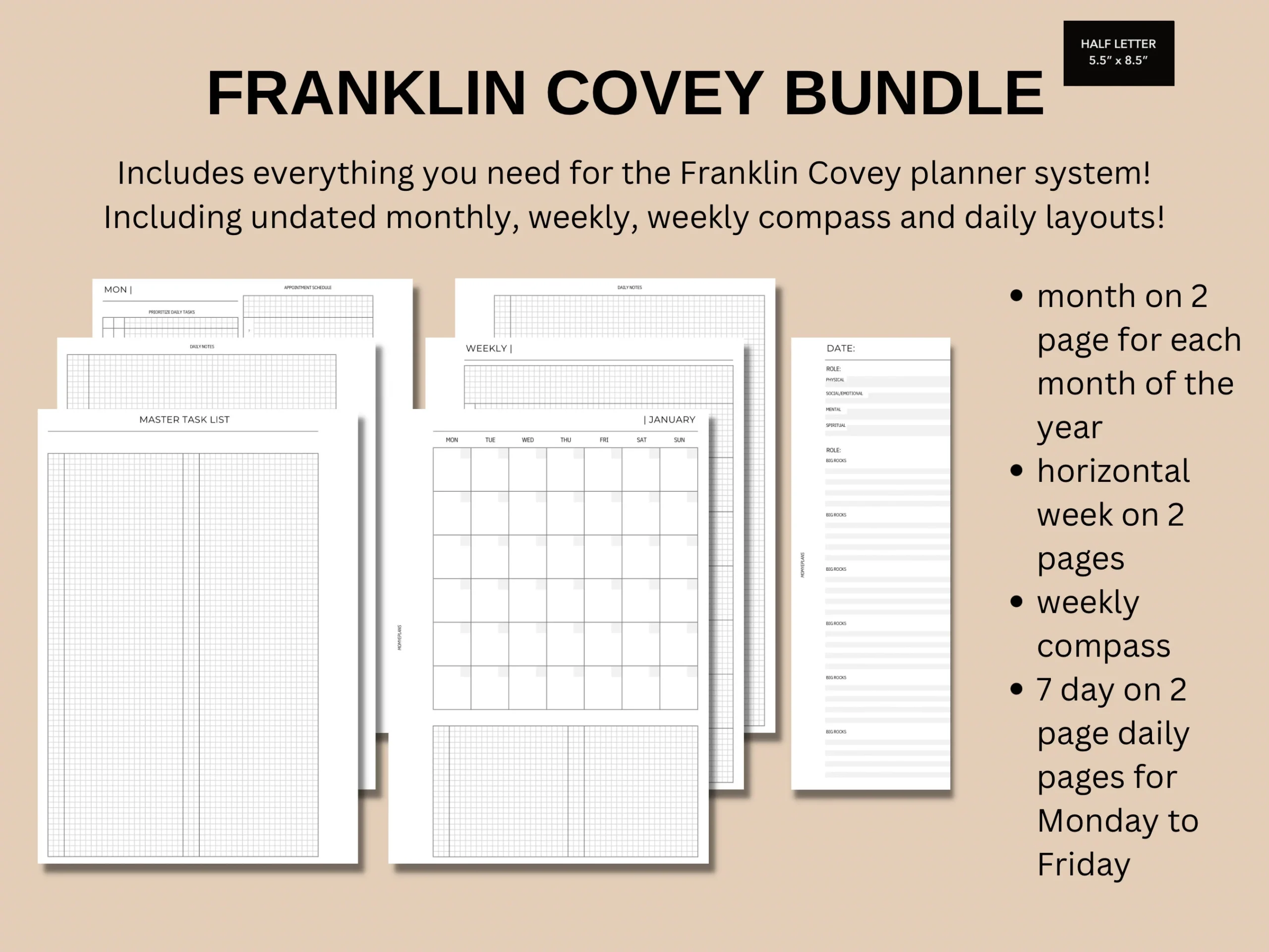 Franklin Planner Printable Templates