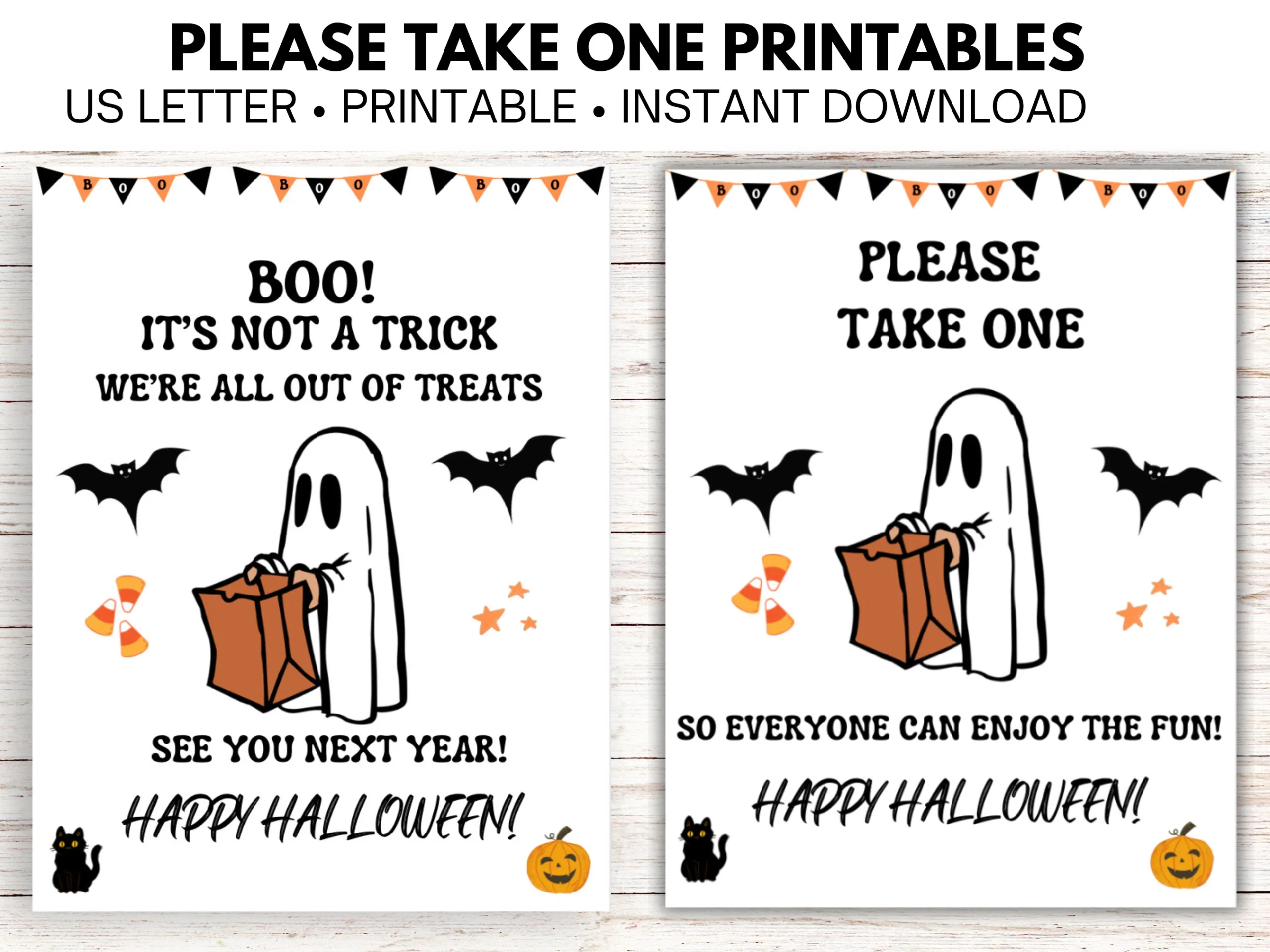 Halloween Door Sign Please Take One Sign Halloween Printable Out Of Candy Sign Candy Bowl Signs Front Door Signs Etsy