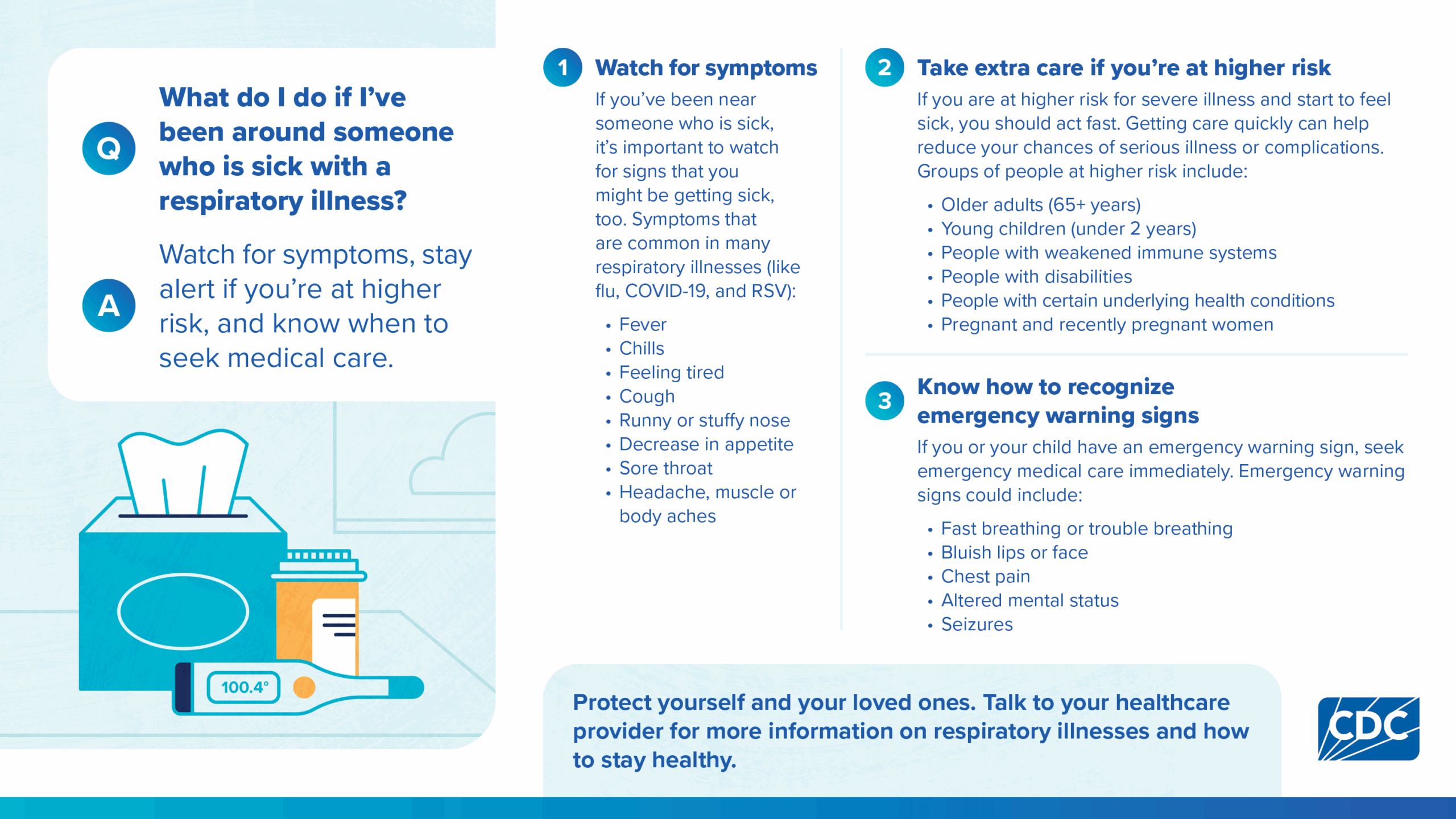 Handout If Around Someone Who s Sick Respiratory Illnesses CDC