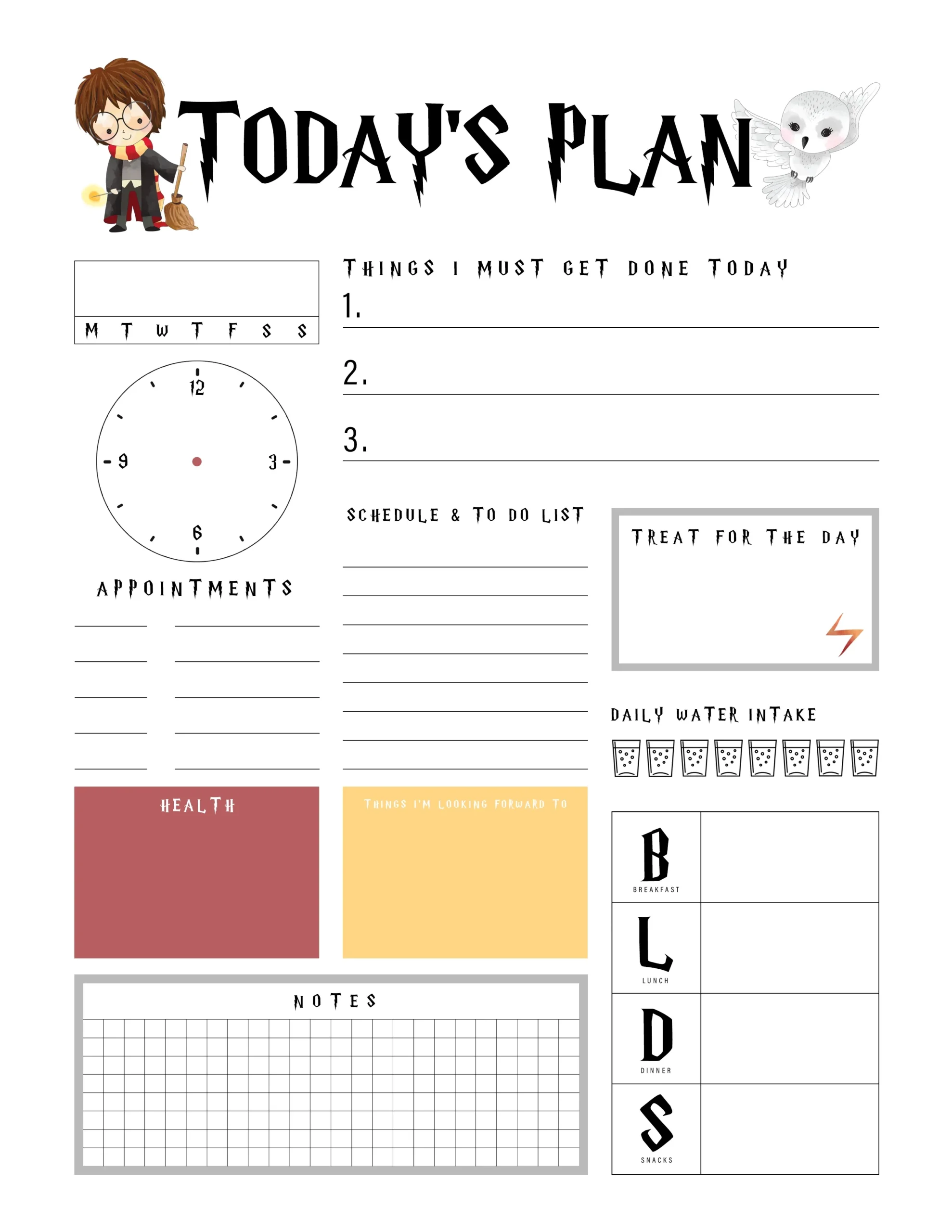 Planner Harry Potter Printable Planner Harry Potter Printable