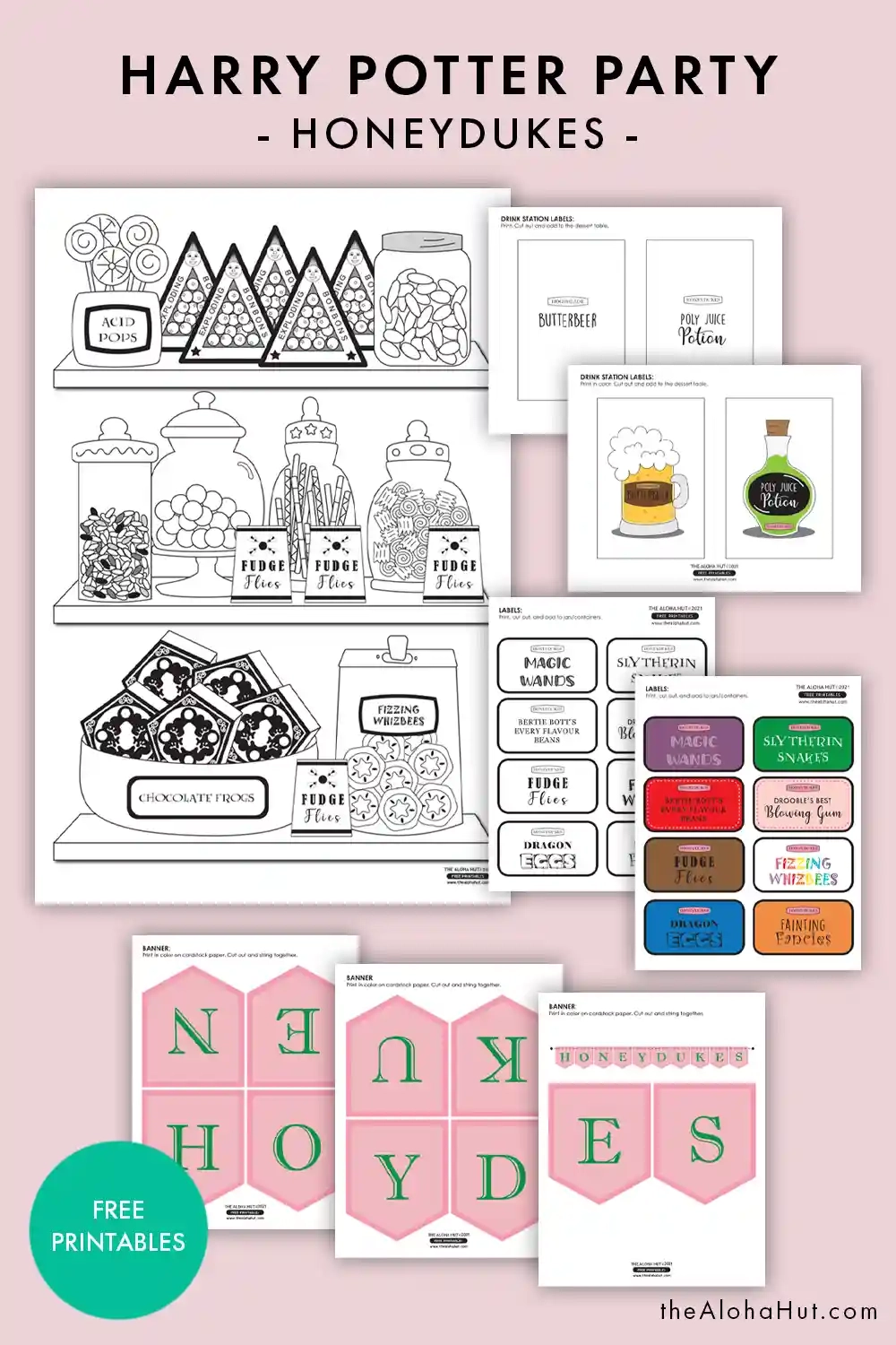 Harry Potter Party Decor And Labels For Honeydukes Store The Aloha Hut