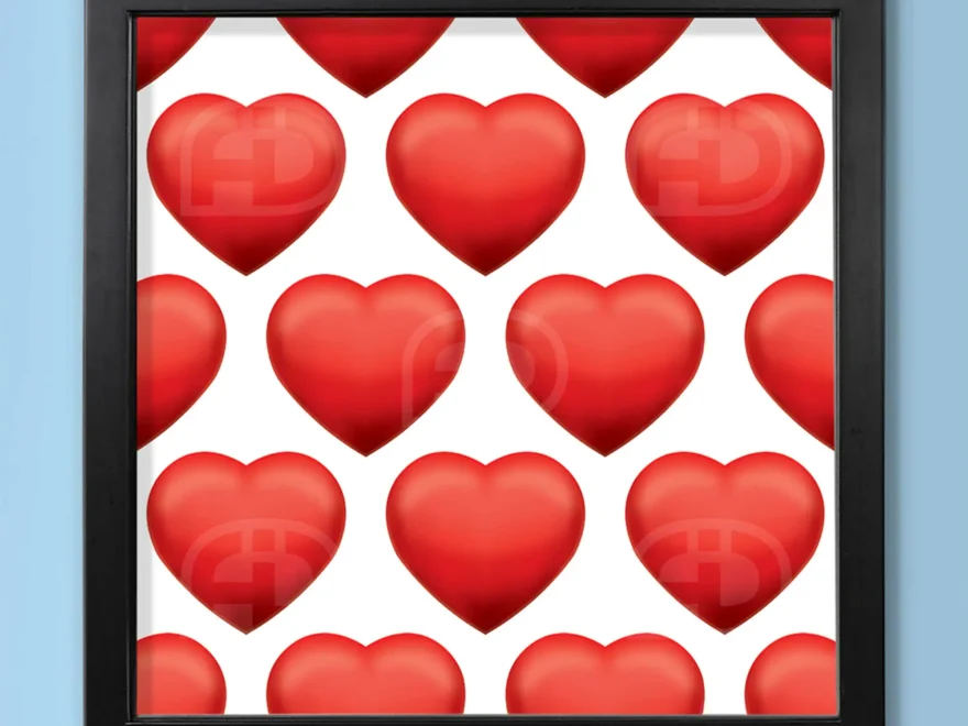 Hearts repeat Red Hearts Repeating Hearts Heart Pattern Isolated Hearts On White black Valentines Day Heart Series Printable Art Etsy