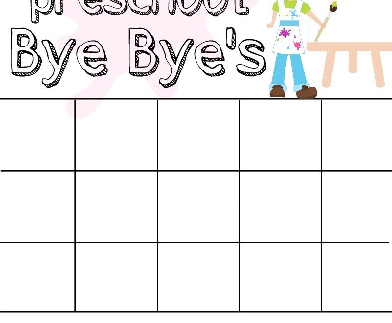 Help Preschoolers With Separation Anxiety With A Sticker Chart free Printable