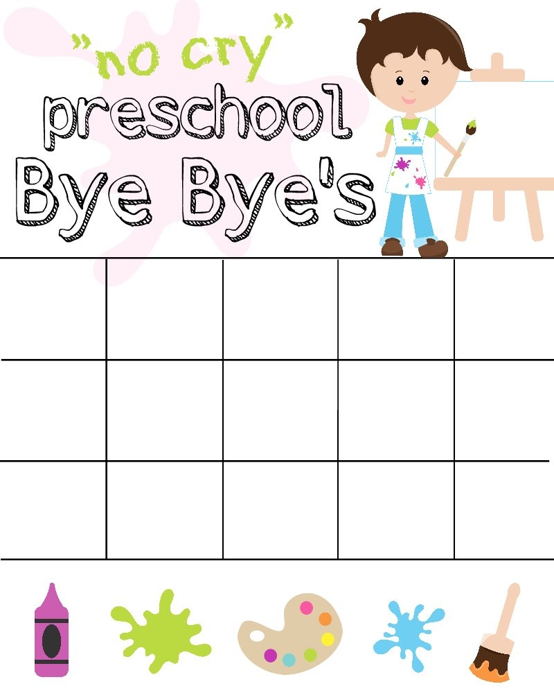 Help Preschoolers With Separation Anxiety With A Sticker Chart free Printable 