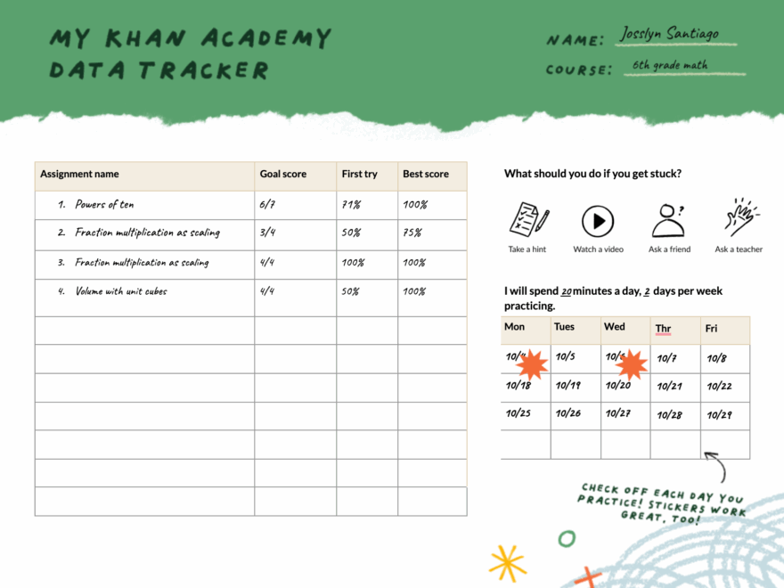 Help Your Students Track Their Learning article Khan Academy