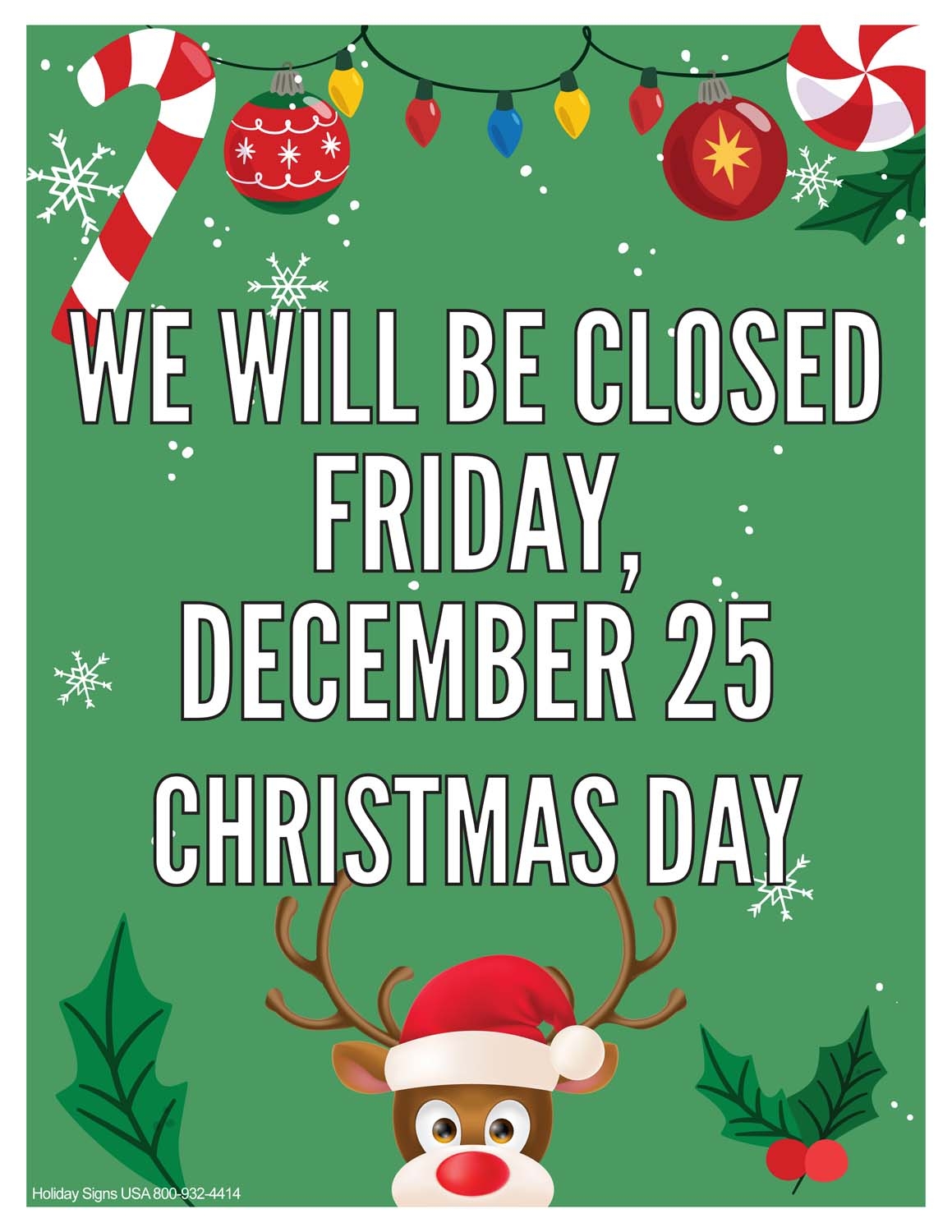 Christmas Closed Signs Printable 2026