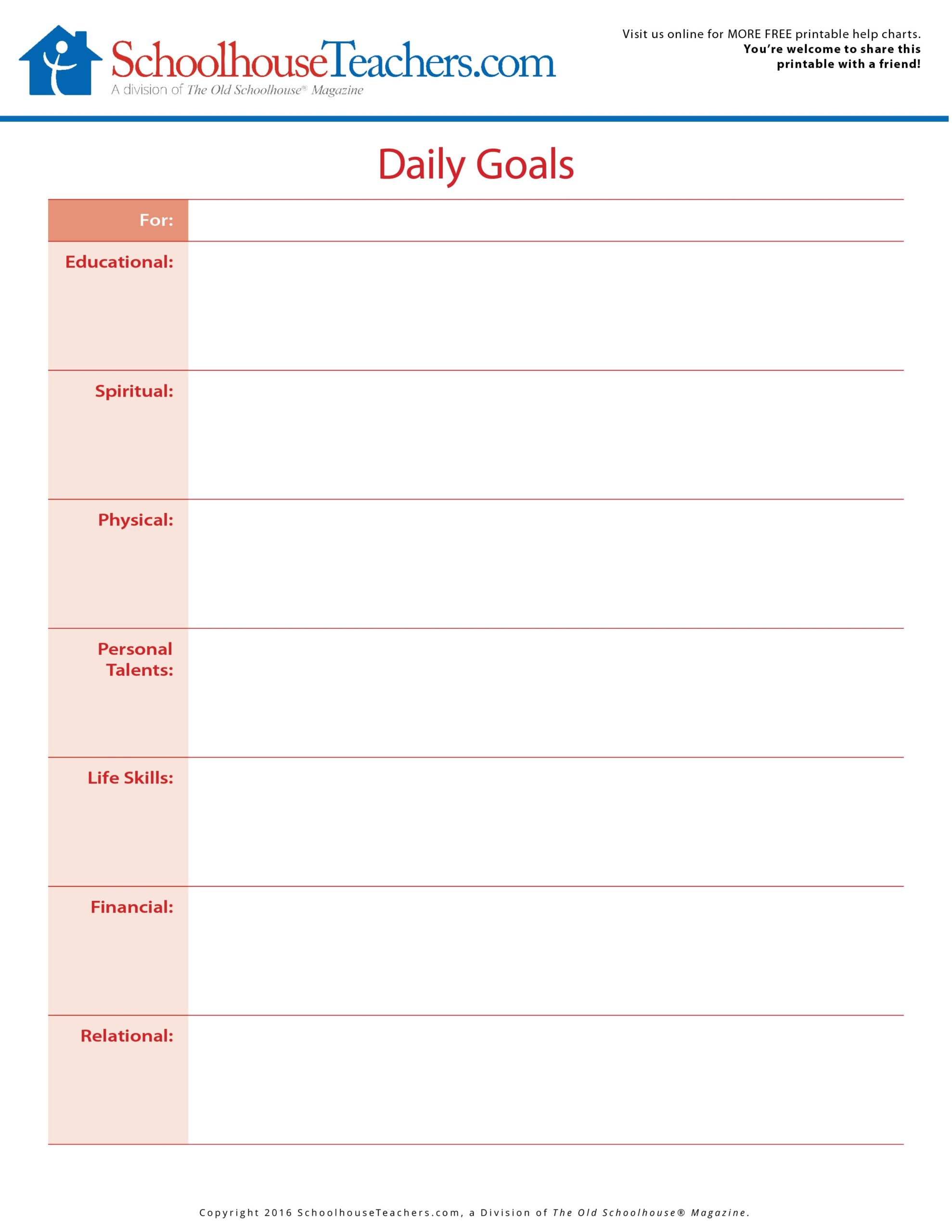 Homeschool Printable Schedules Planners Academic Goals For The Year