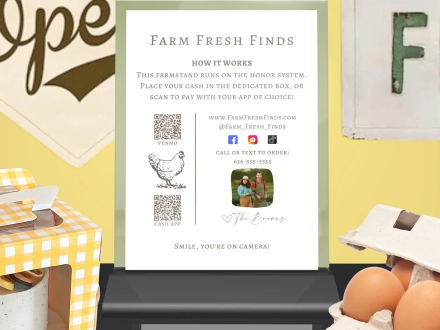 Honor System Sign Farm Stand Etsy