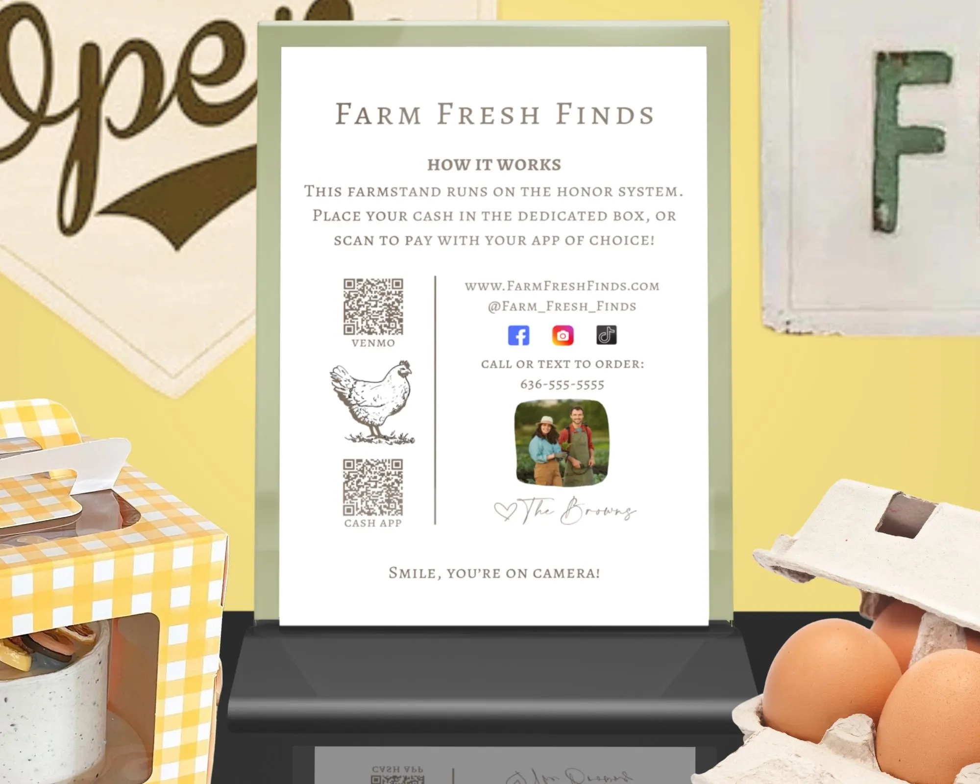 Honor System Sign Farm Stand Etsy
