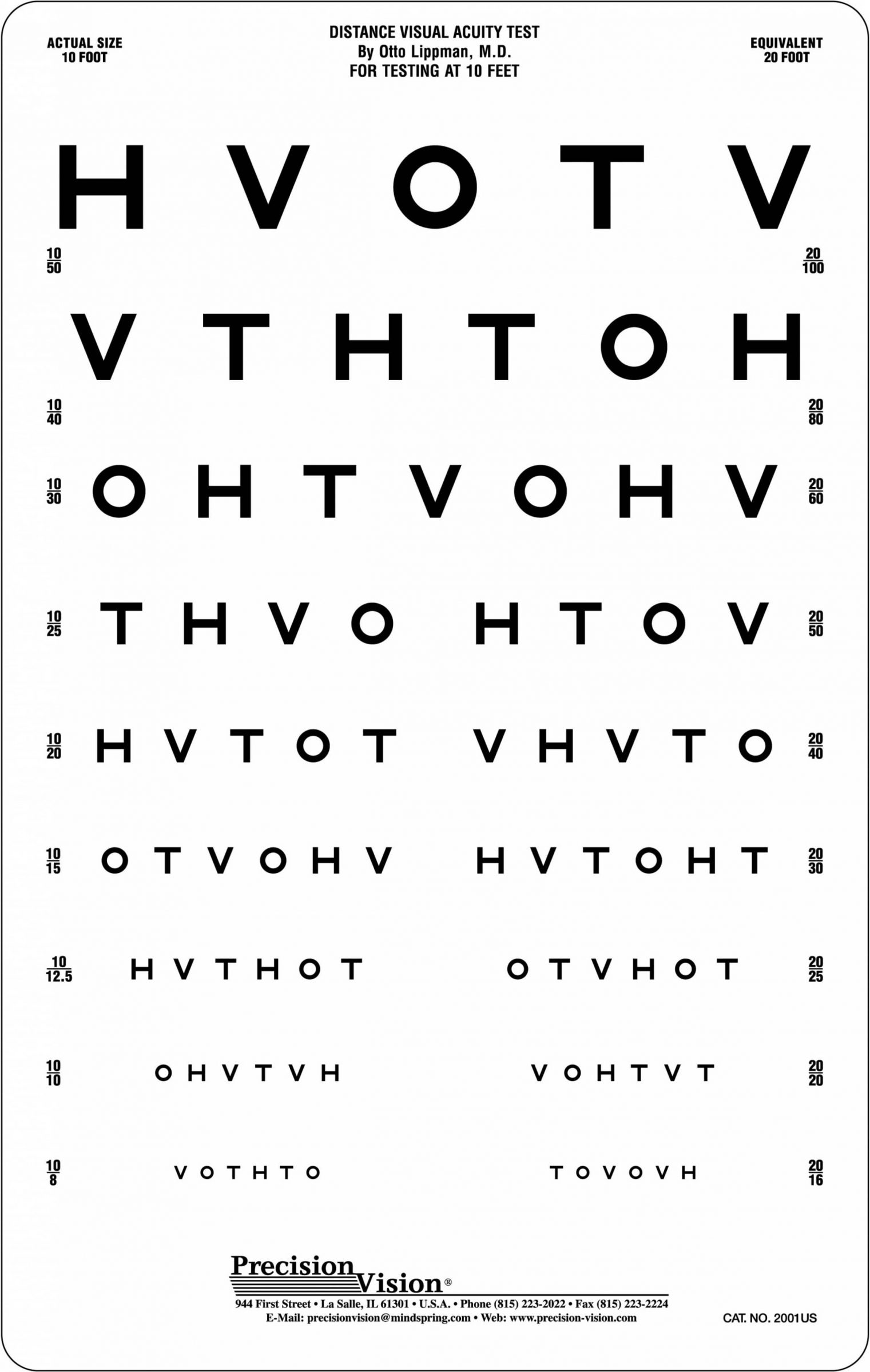 Printable Eye Chart 10 Ft