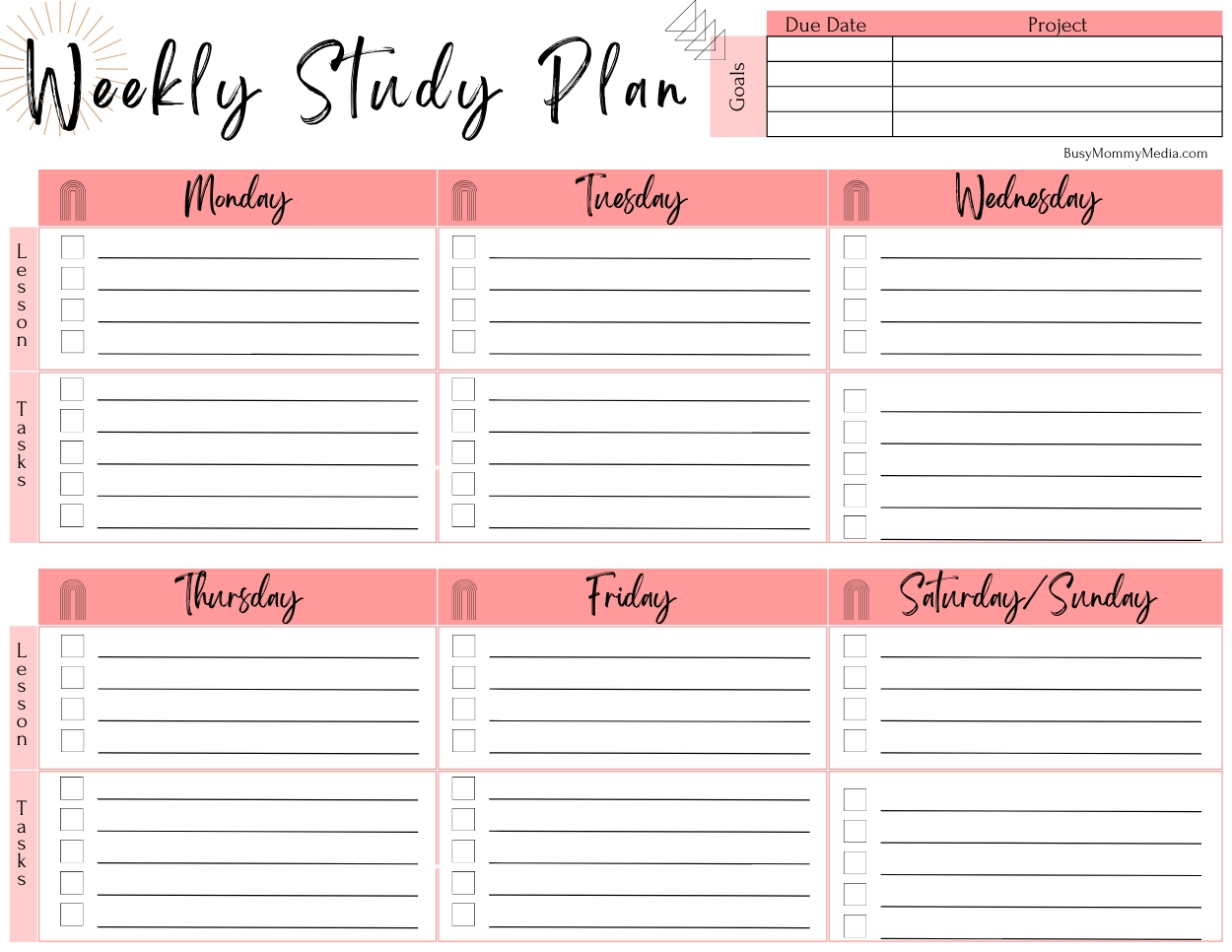 How To Create A Study Plan Free Printable Study Planner How To Create A Study Plan Free Printable Study Planner