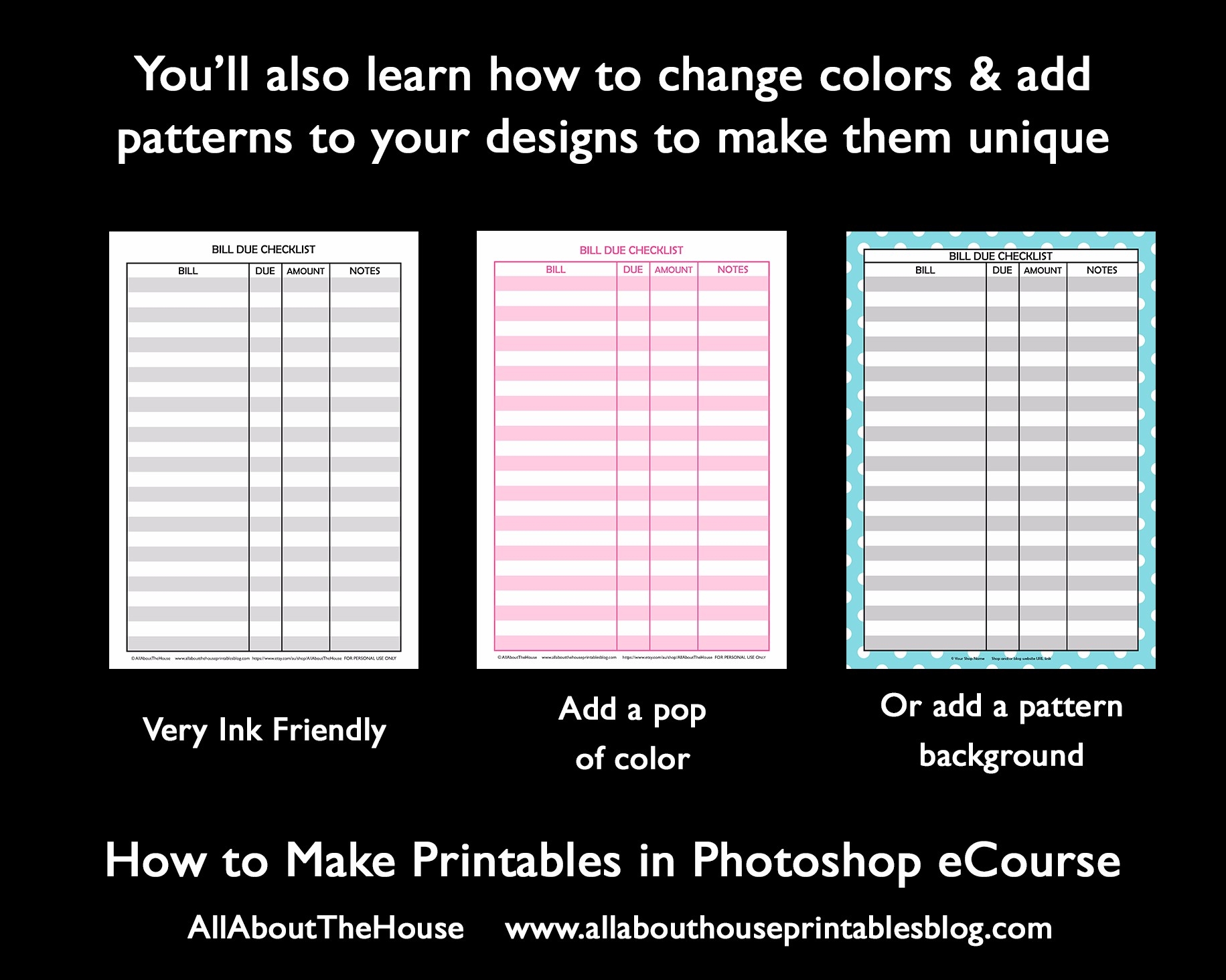 Making Planner Printable Photoshop