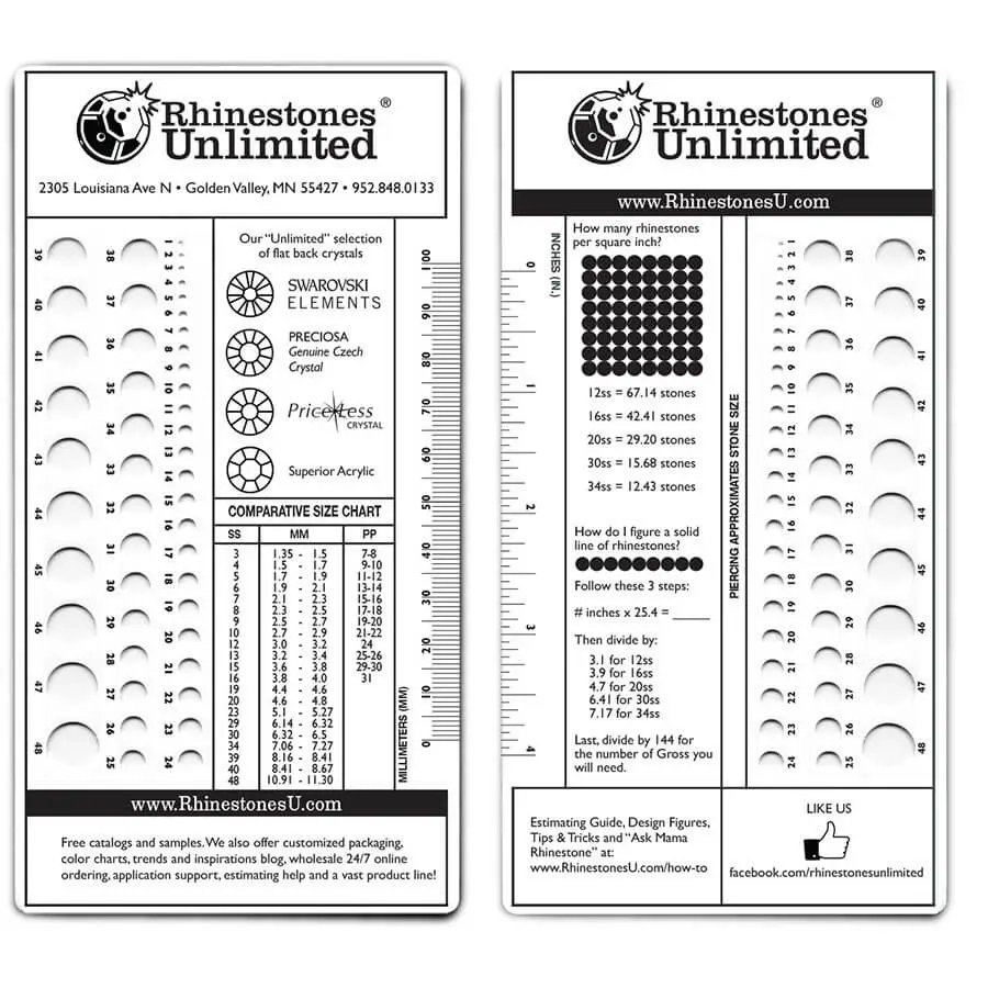 How To Measure Rhinestones Stone Size Chart In Mm Ss Pp SUNMEI BUTTON