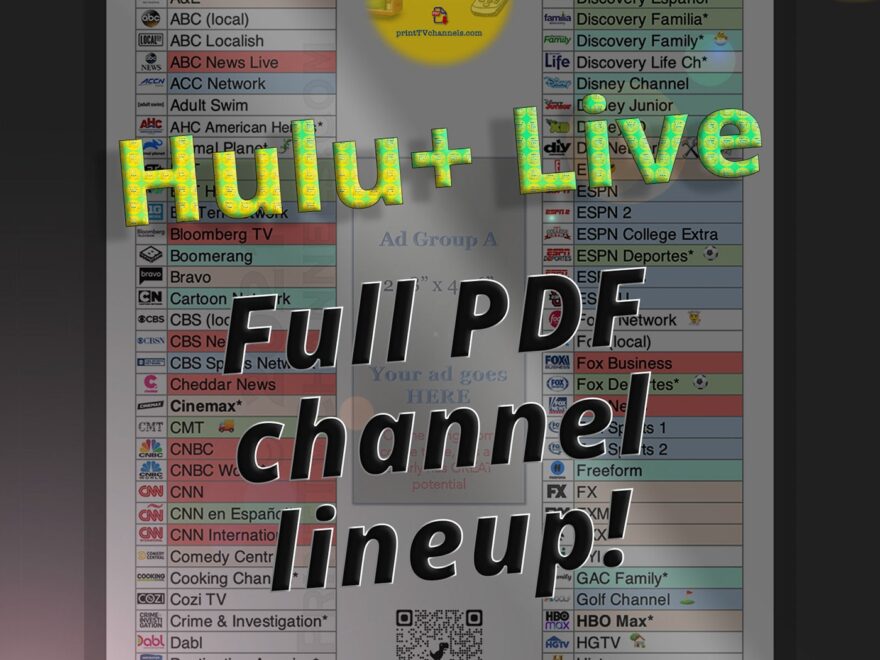 Hulu Live TV Channels Hulu TV Station List PDF Behance