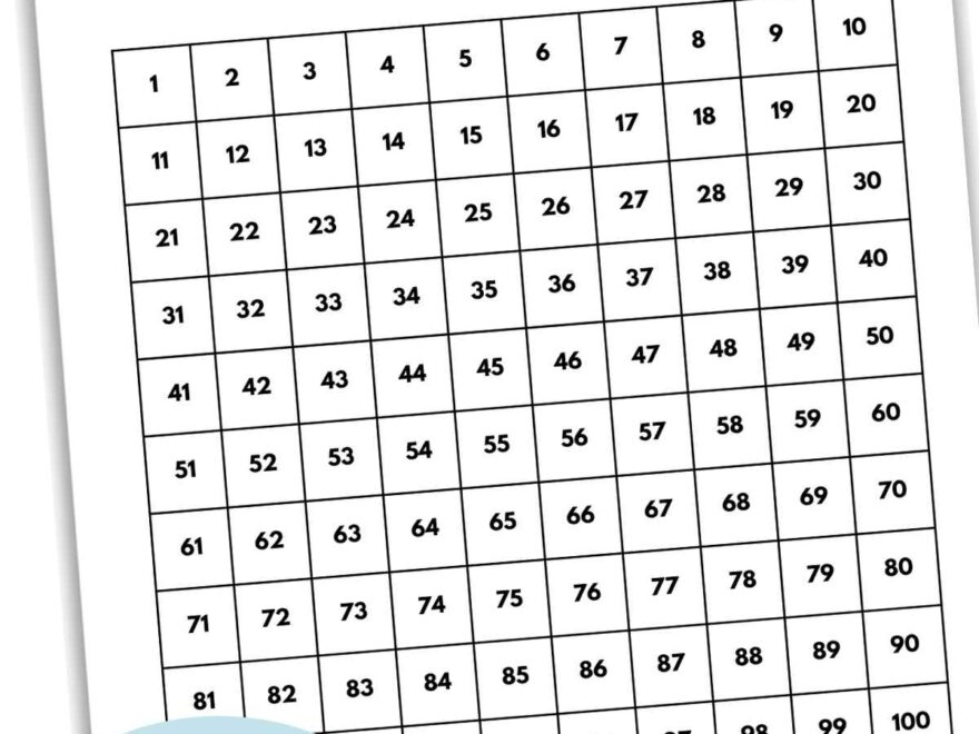 Hundreds Charts Free Printable Nature Inspired Learning