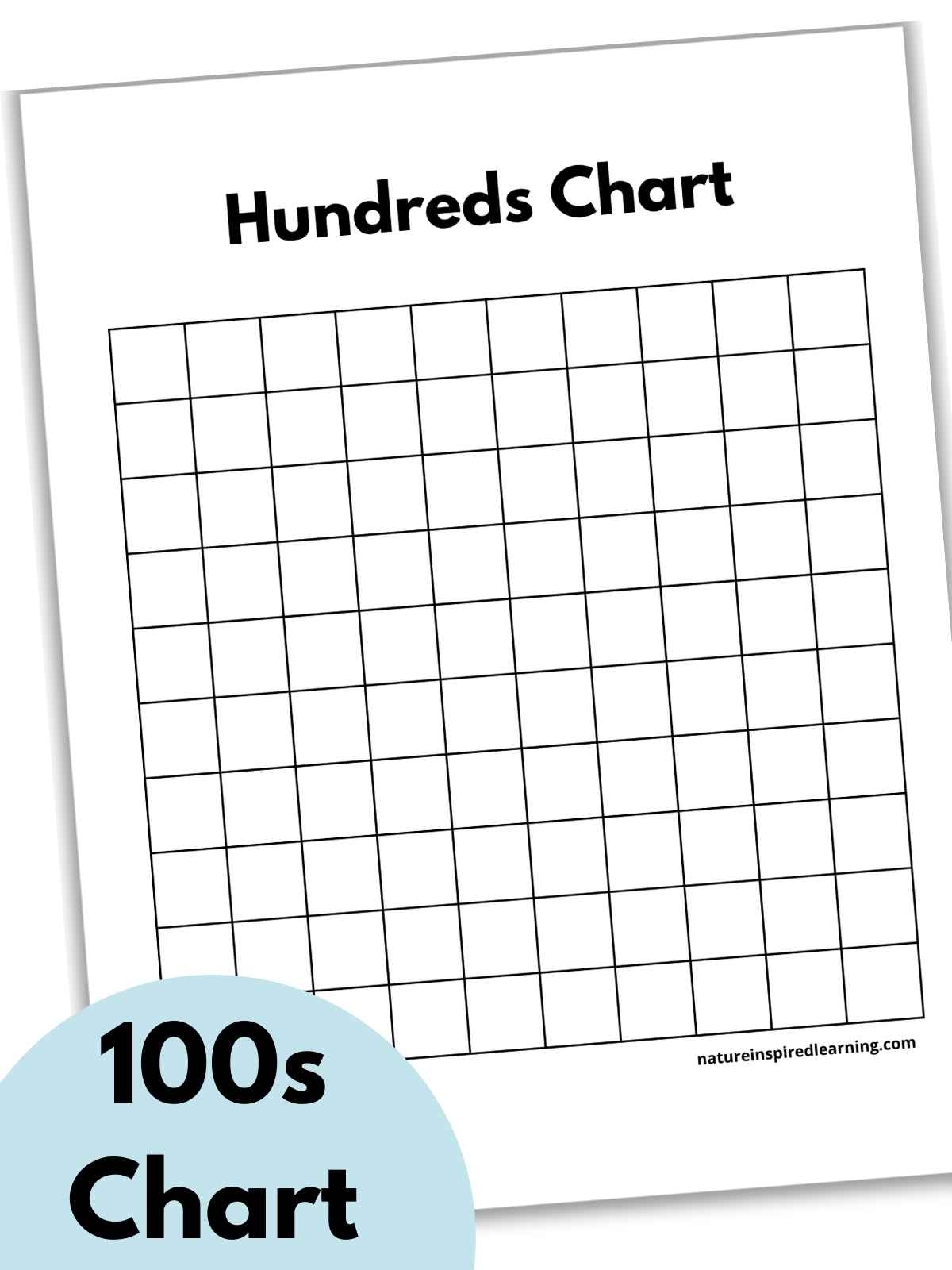 100 Chart Blank 100 Chart Printable 100 Chart Blank 100 Chart Printable