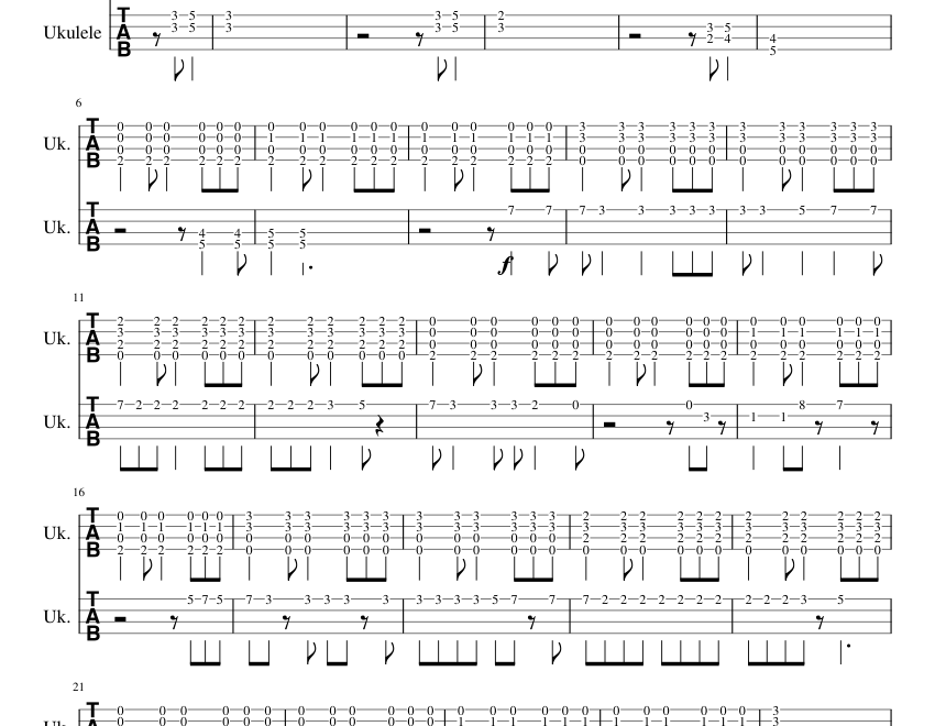 I m Yours Sheet Music And Tab For Ukulele Mixed Duet MuseScore