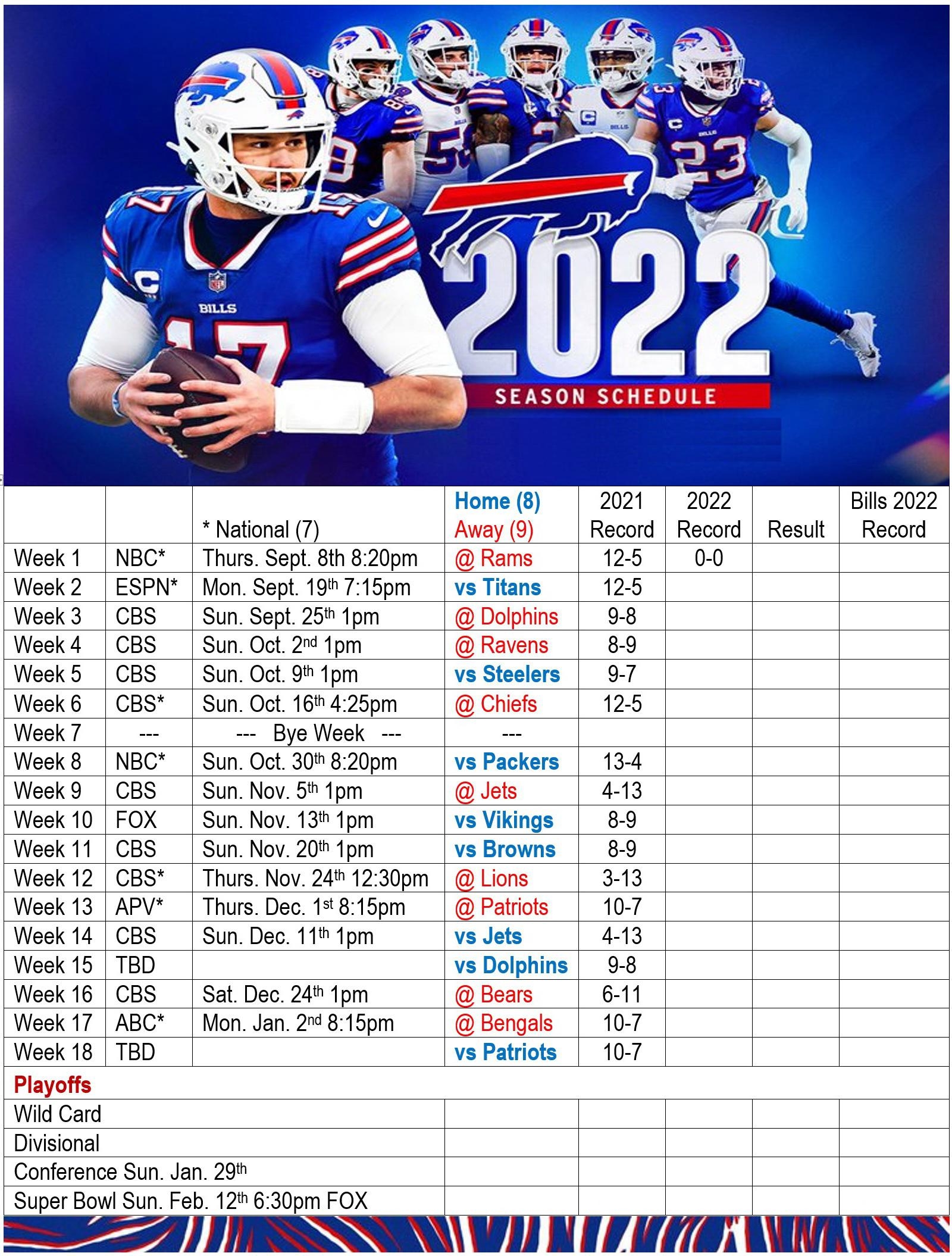 I Made These 2022 Buffalo Season Schedules At Work 20 0 Baby See Attached They Should Print Up Nicely Go Bills R buffalobills I Made These 2022 Buffalo Season Schedules At Work 20 0 Baby See Attached They Should Print Up Nicely Go Bills R buffalobills