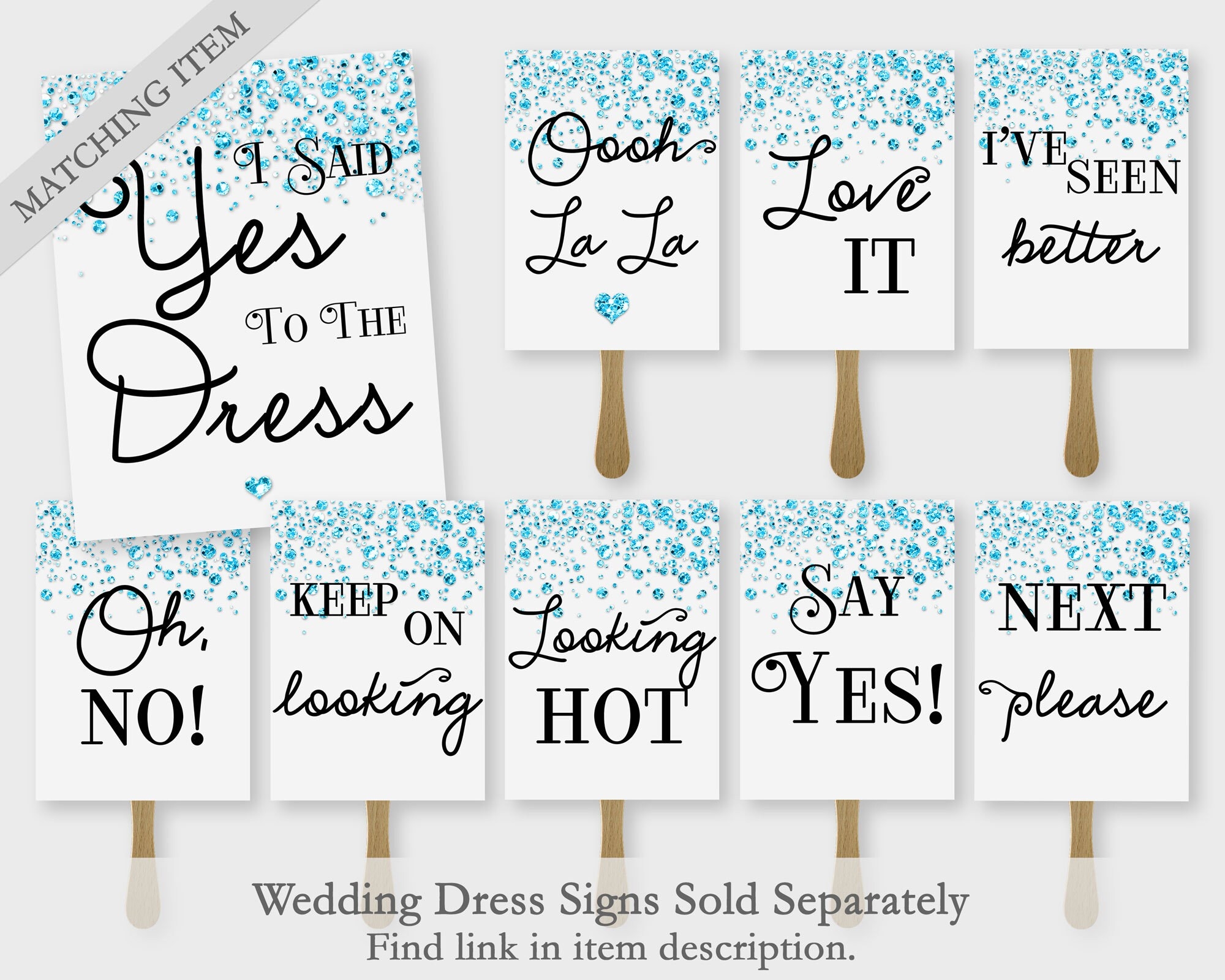 Wedding Dress Shopping Printable Signs