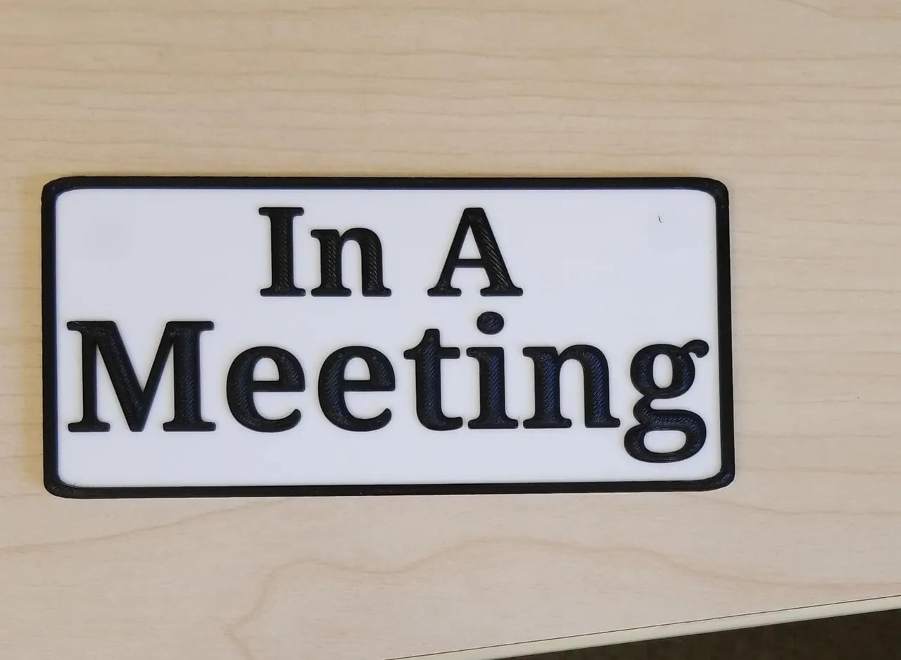 Printable In A Meeting Sign