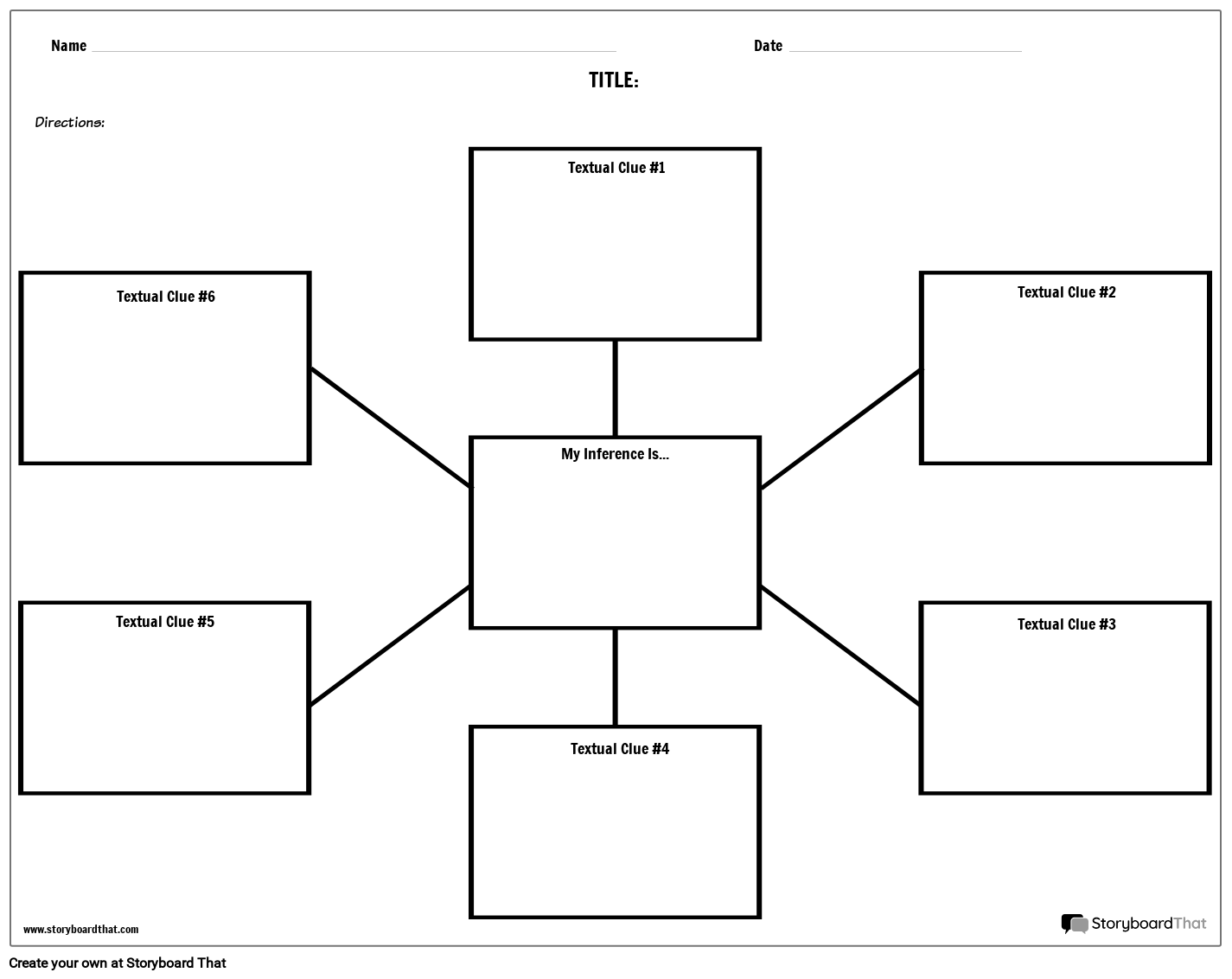 Printable Blank Inference Chart Printable Blank Inference Chart