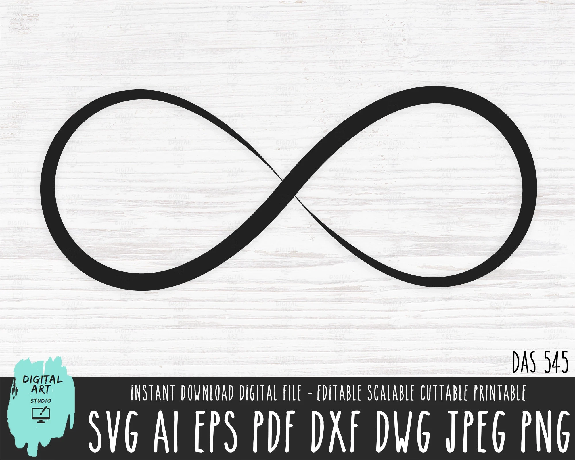 Infinity Symbol SVG Silhouette Vector File Infinity Symbol Cricut silhouette procreate Infinity Digital Download Symbol Png Dxf Pdf 545 Etsy