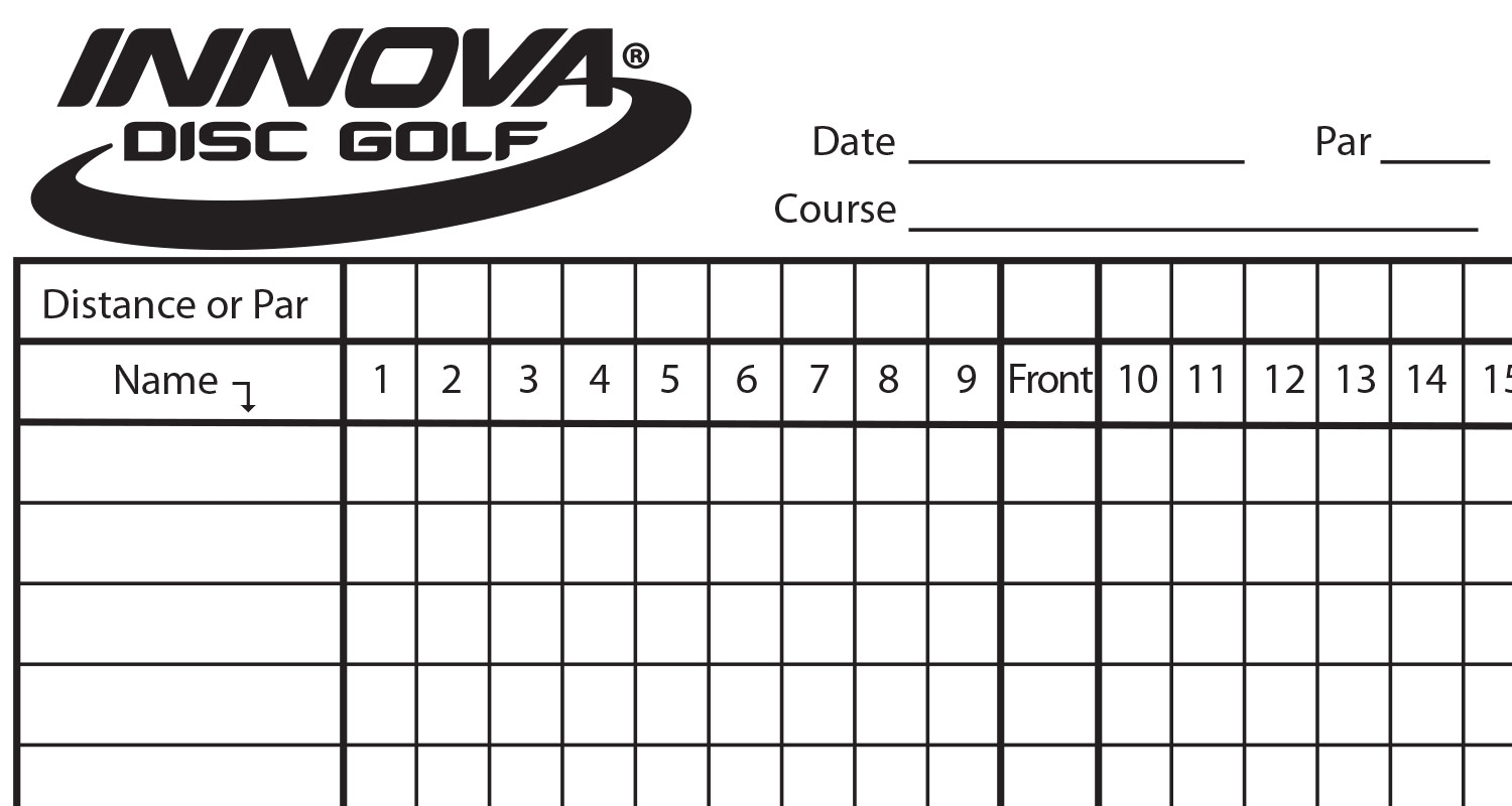 Golf Score Sheets Printable