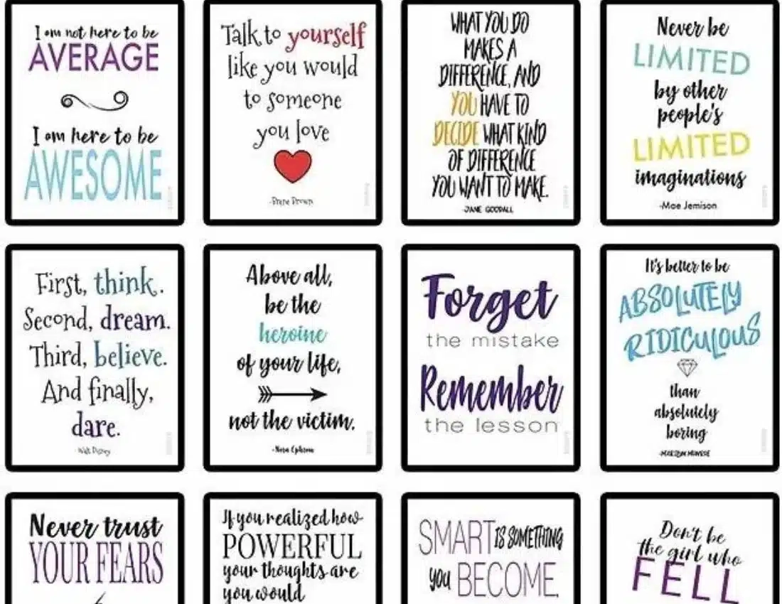 Inspirational Quotes Printable List