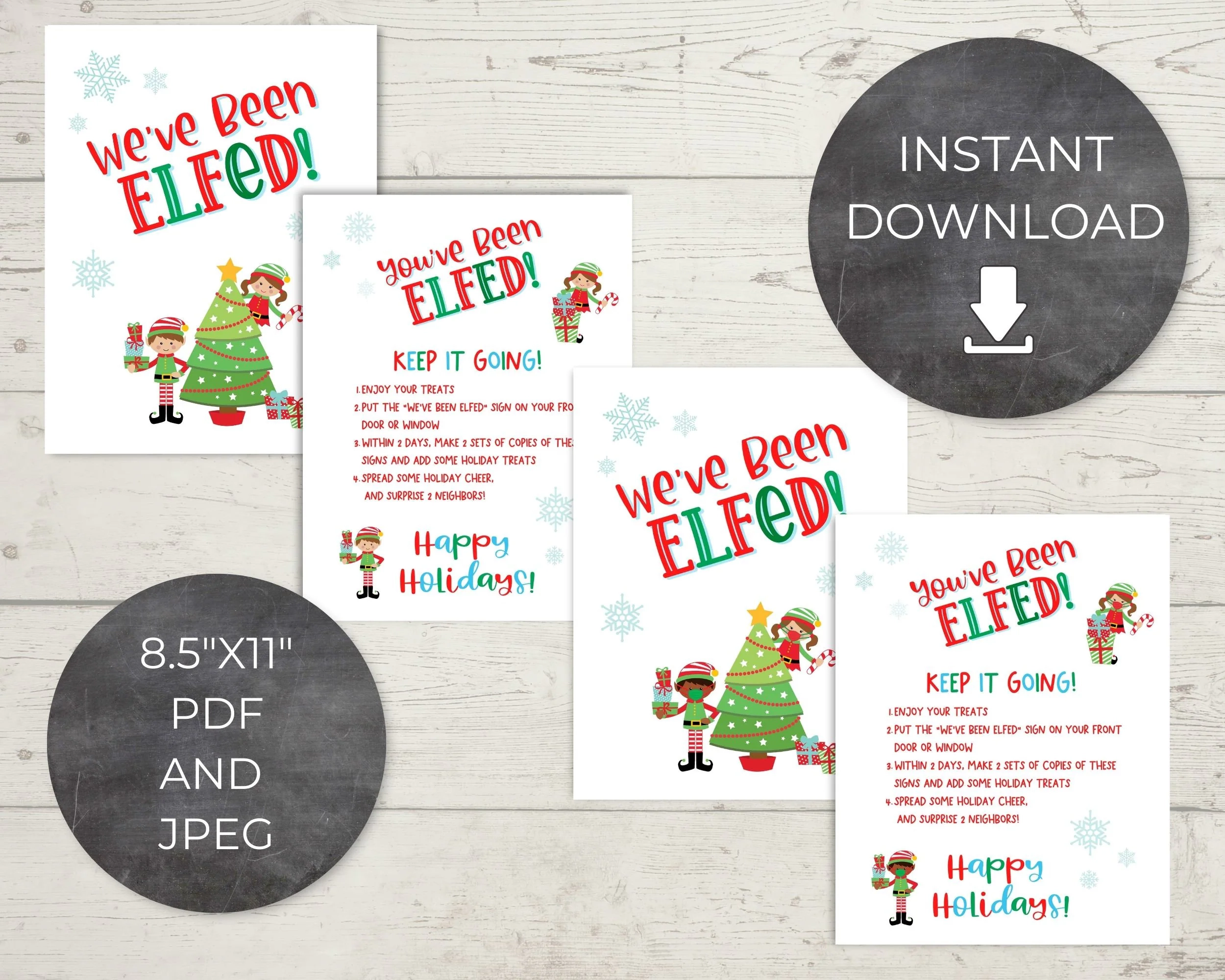 Restroom Signs Elves Printable