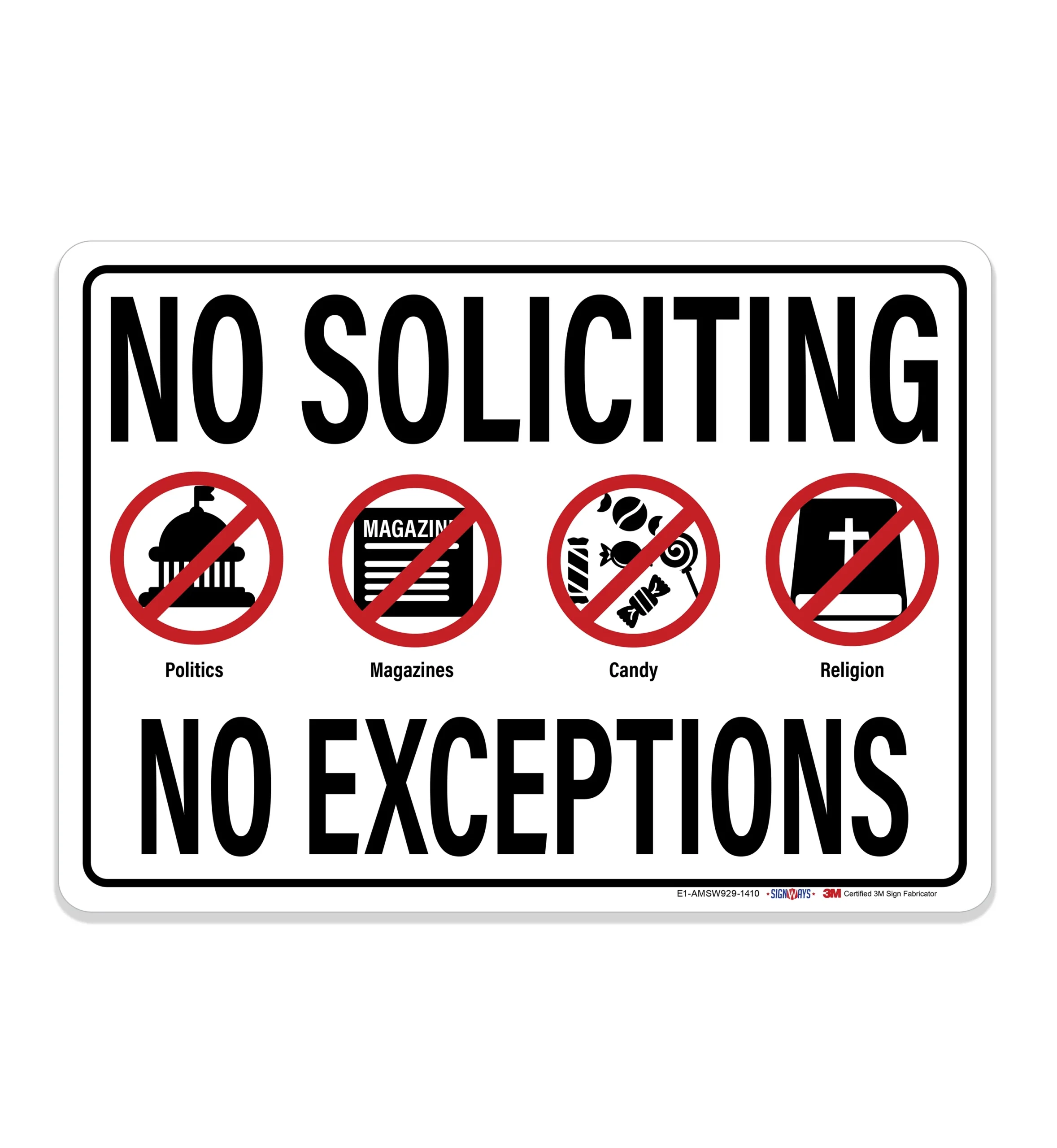 No Soliciting Sign For Business Printable