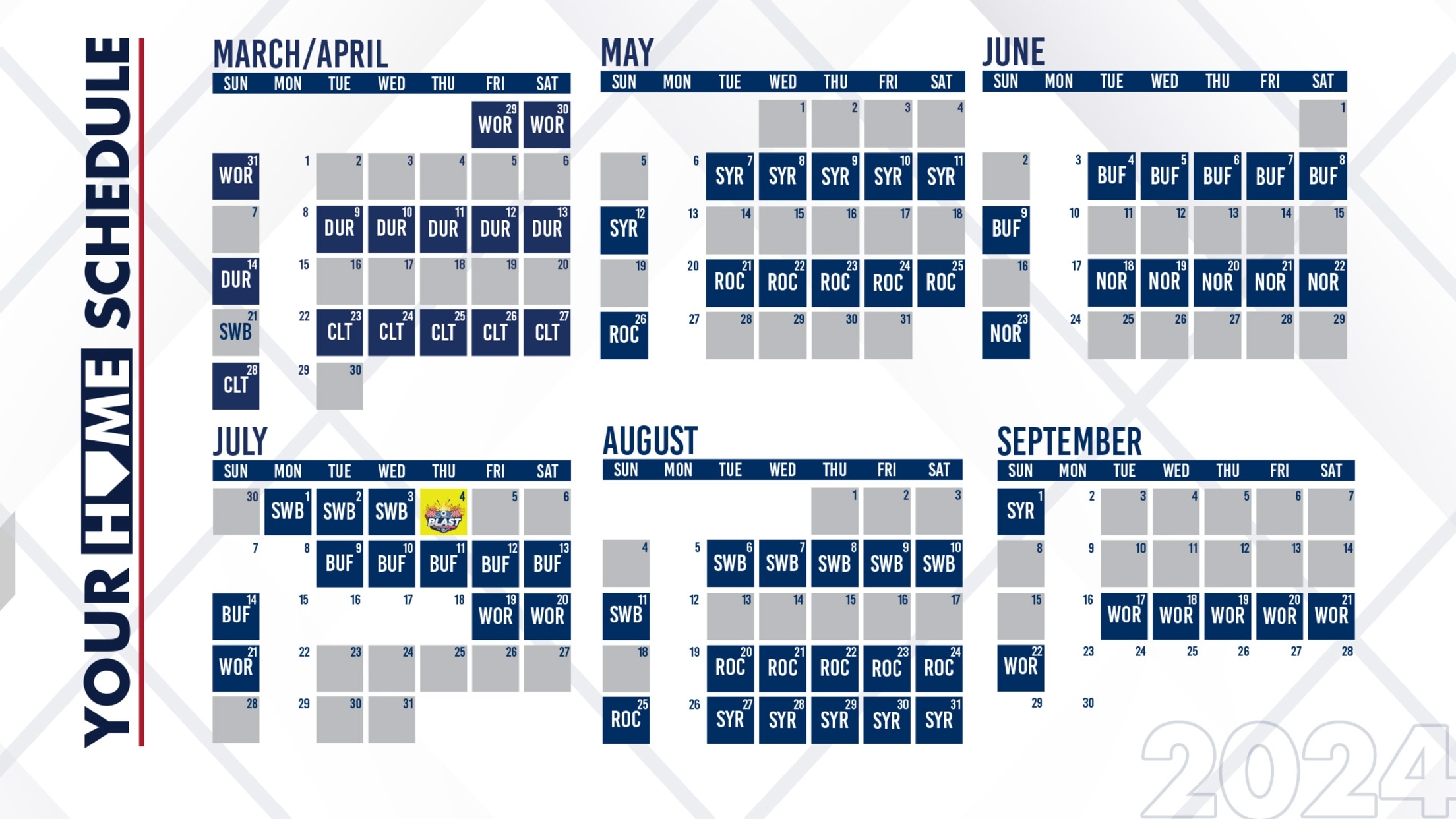 IronPigs Announce 2024 Home Schedule IronPigs