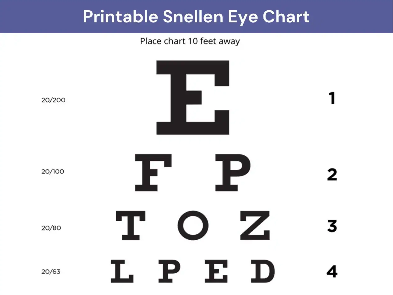 Texas Eye Chart Printable Texas Eye Chart Printable