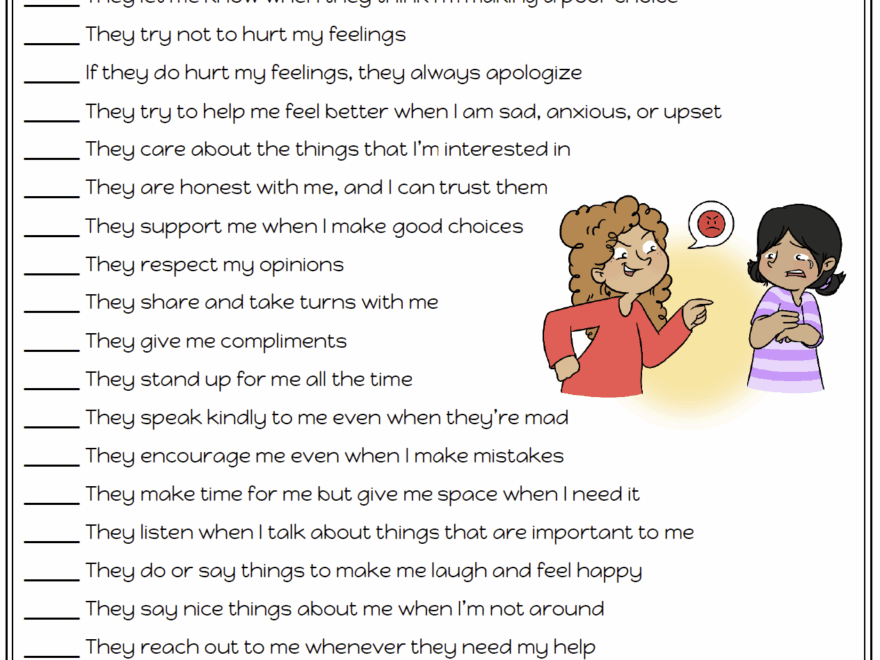 Is My Friend A Good Friend F GS Worksheets Library