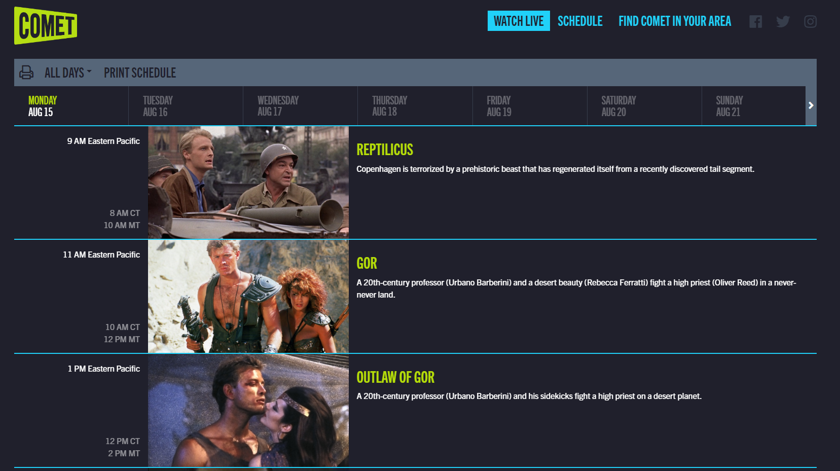 It Is Almost Like Comet TV Is Reading My Mind R MST3K