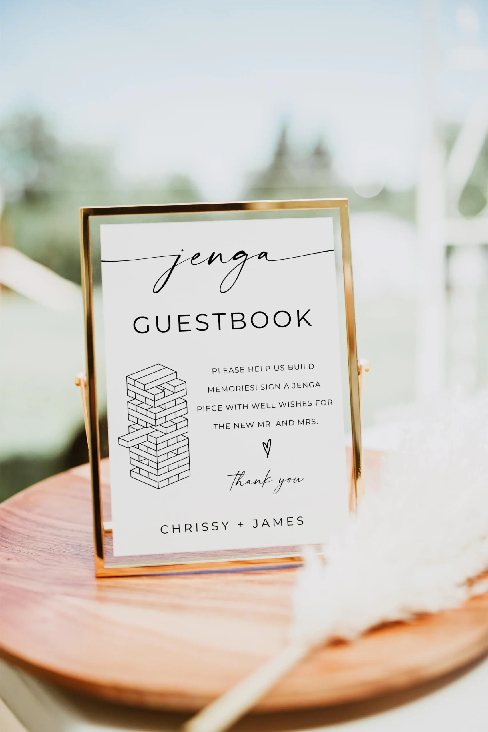 Jenga Sign For Wedding Guest Book Jenga Game Sign Jenga Guestbook Template Jenga Guest Book Sign Editable Template Canva 5x7 8x10 Etsy