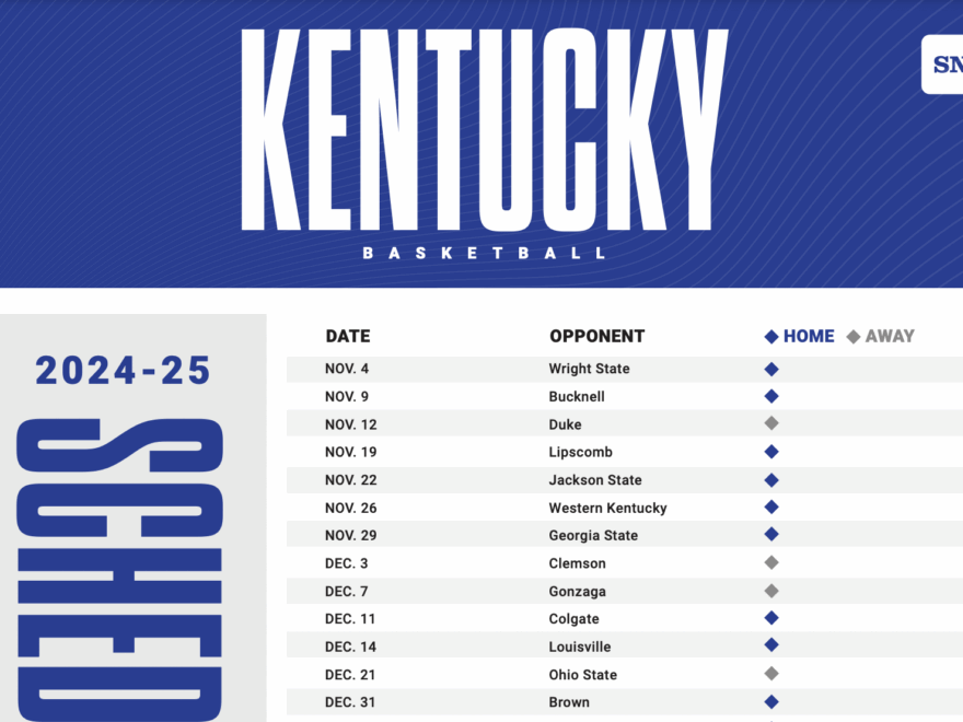 Kentucky Men s Basketball Printable Schedule 2024 25 With Dates Times And Tickets For College Basketball Games Sporting News