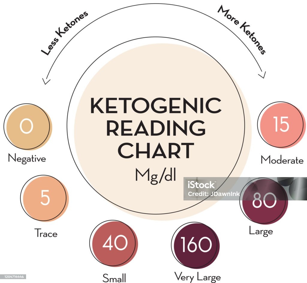 Ketogenic Reading Infographic Chart Showing Color Coding For Ketone Level Test Stock Illustration Download Image Now IStock