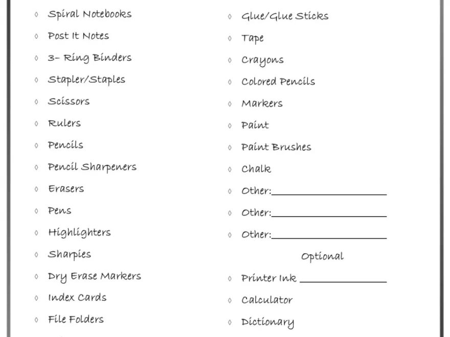 Kirby s Kids Our Favorite Homeschool Supplies And Printable Checklist Pollywog s Place Blog