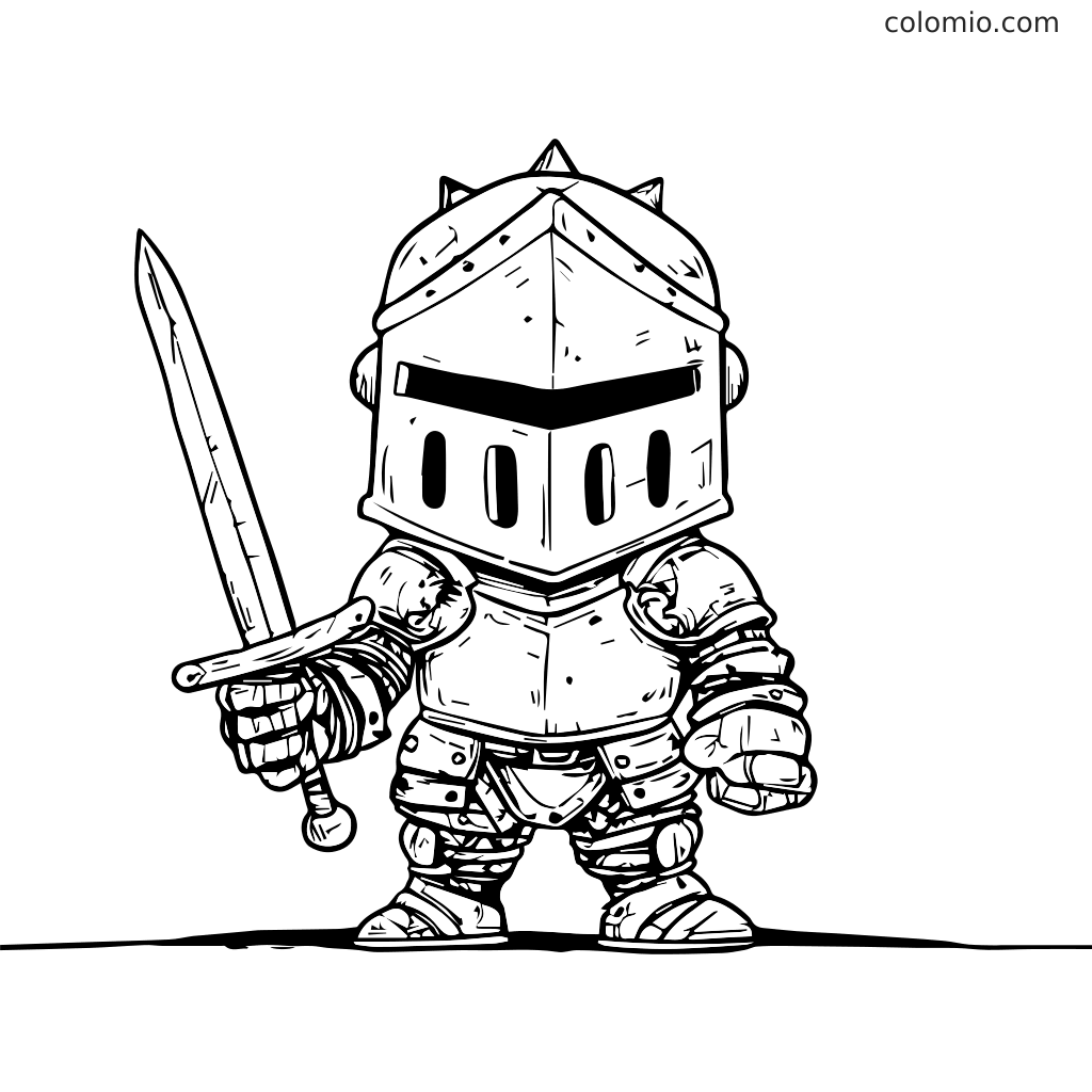 Medieval Knight Printable Coloring Sheets