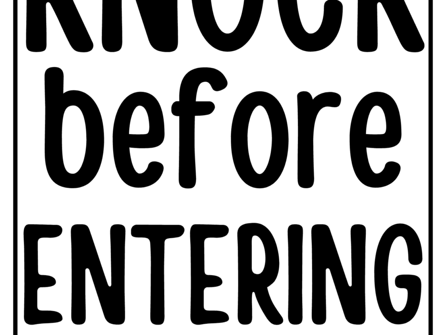 Knock Before Entering Printable Sign FREE PDF