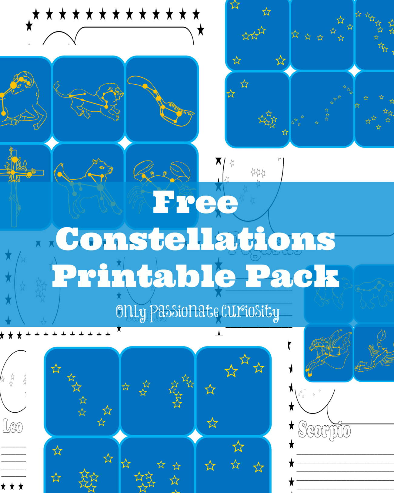 Learning About Constellations Free Printable Pack Only Passionate Curiosity Learning About Constellations Free Printable Pack Only Passionate Curiosity