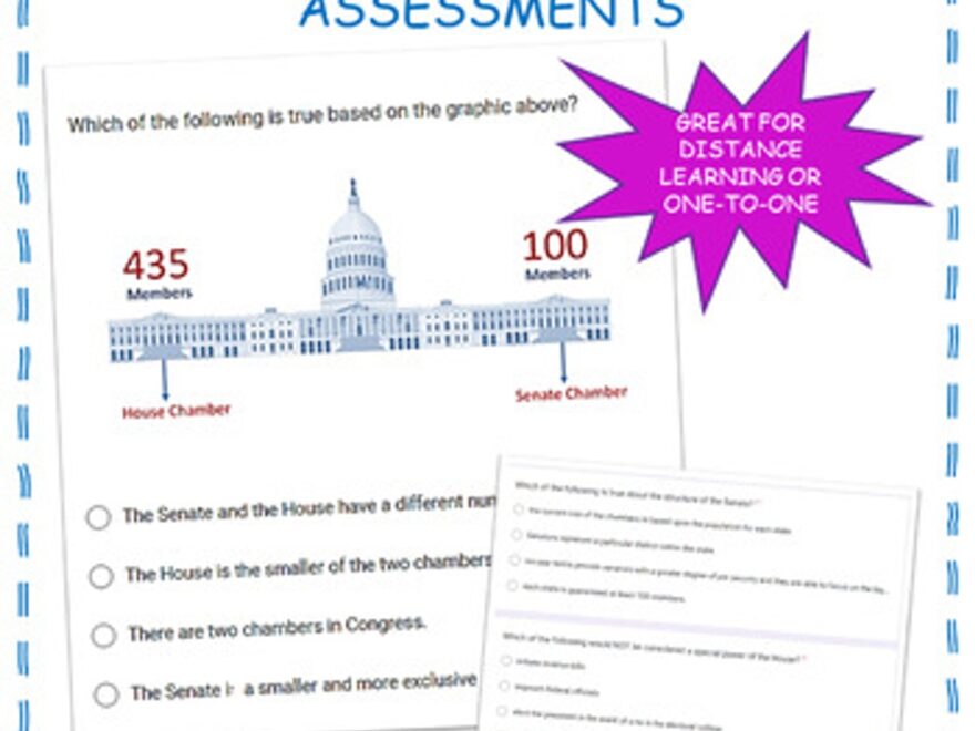 Legislative Branch And Congress Multiple Choice Short Answer Test Am Government Amped Up Learning