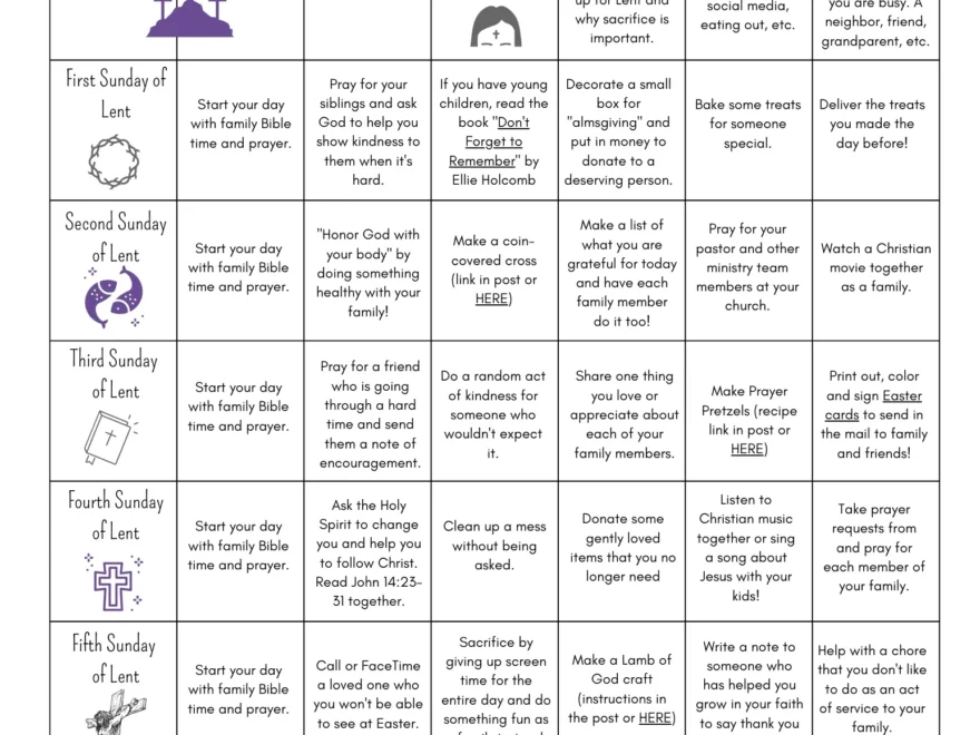 Lenten Printable Bundle The Purposeful Mom