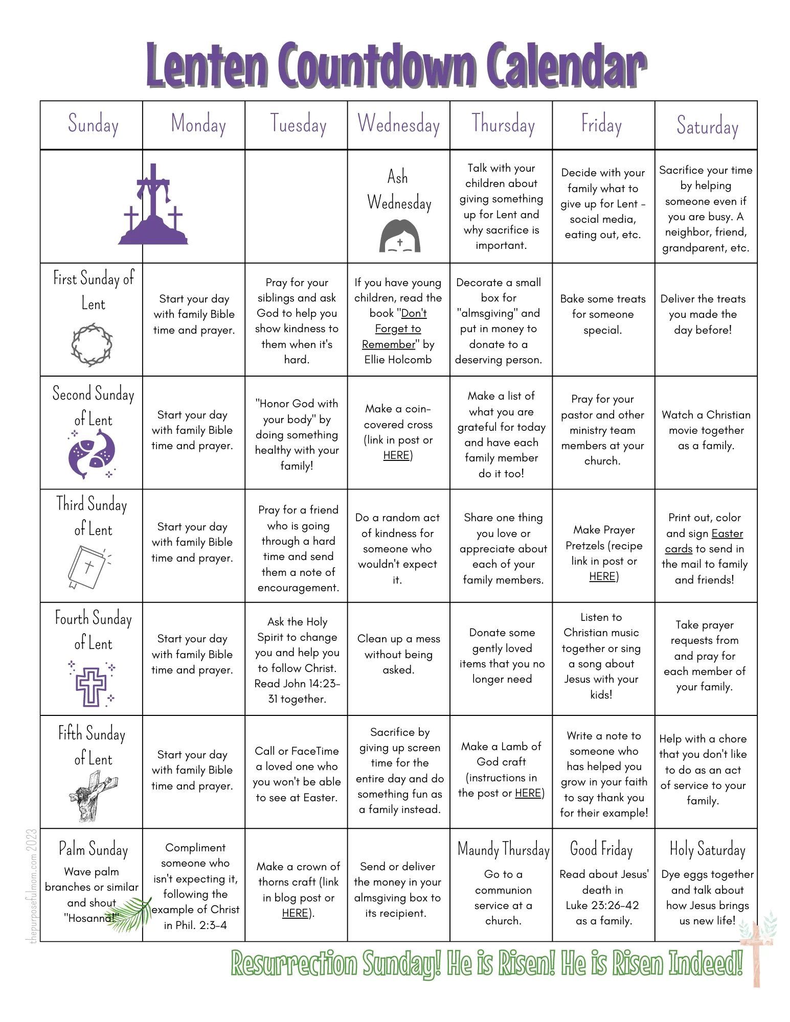 Lenten Printable Bundle The Purposeful Mom
