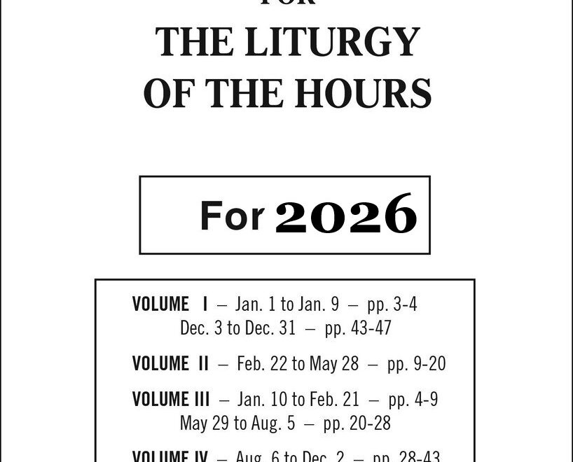 Liturgy Of The Hours Guide 2026 AVAILABLE NOW Holy Land Art Company LLC