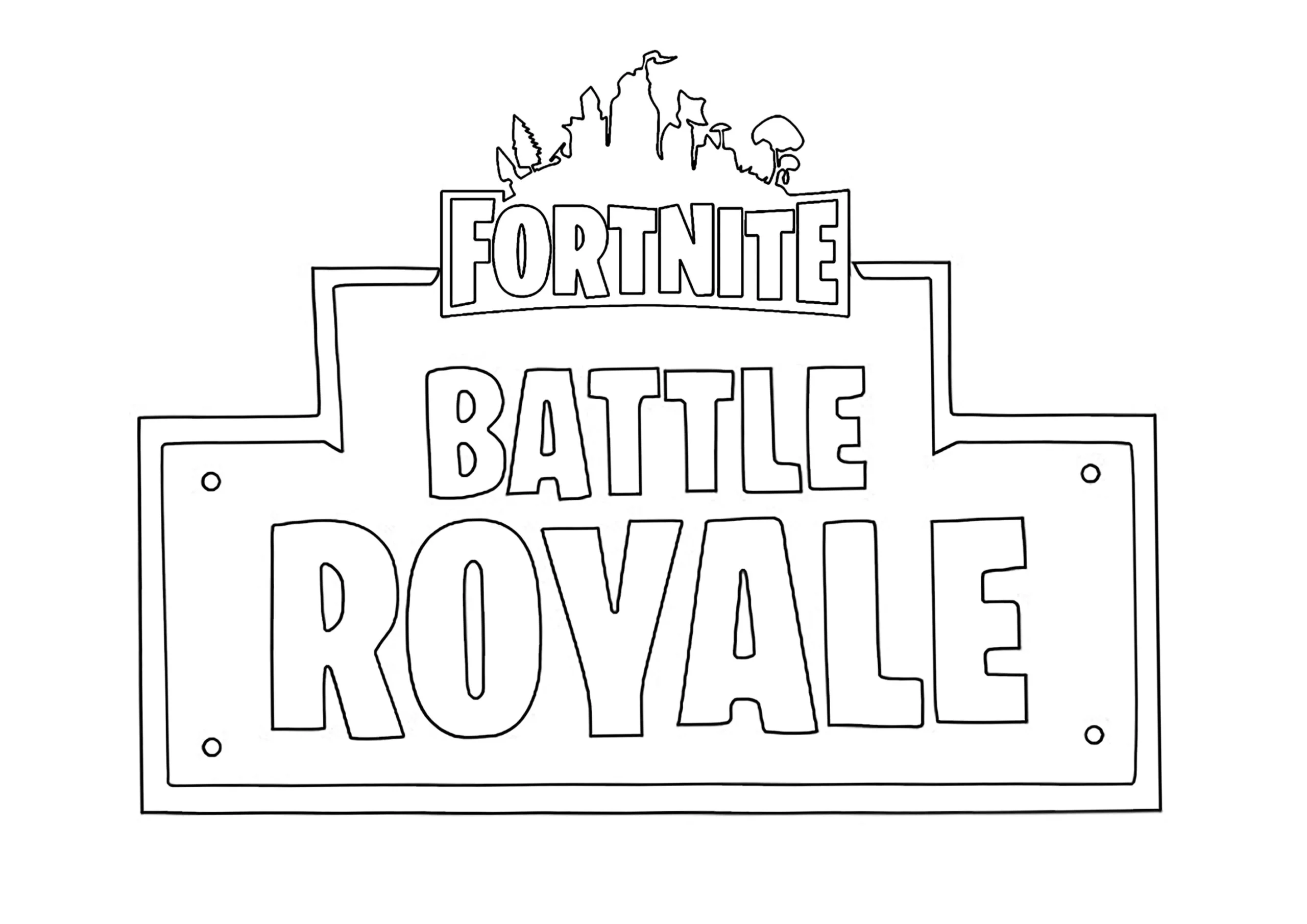 Logo Fortnite Battle Royale Fortnite Battle Royale Coloring Pages