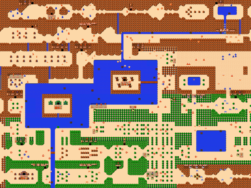 LoZ Original Zelda Map For Those Replaying It R zelda