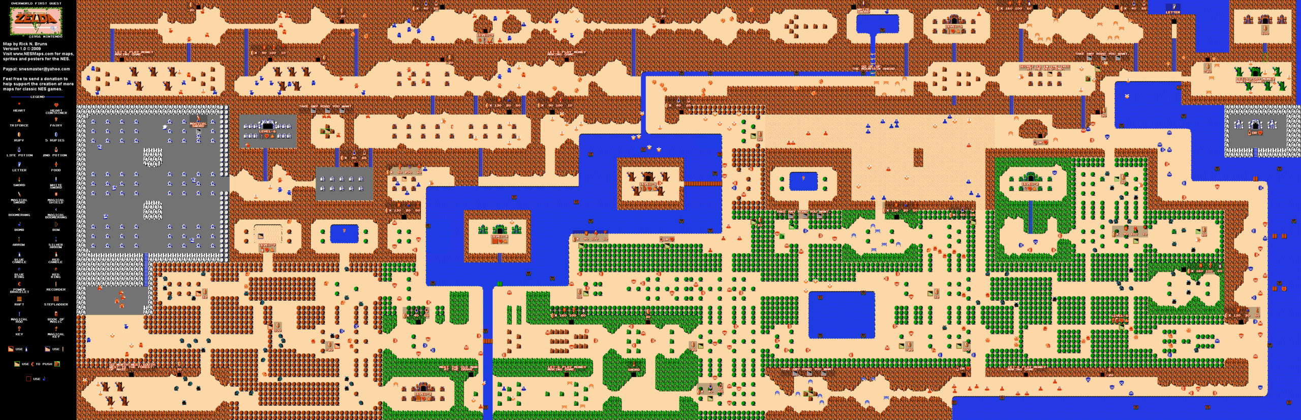 LoZ Original Zelda Map For Those Replaying It R zelda