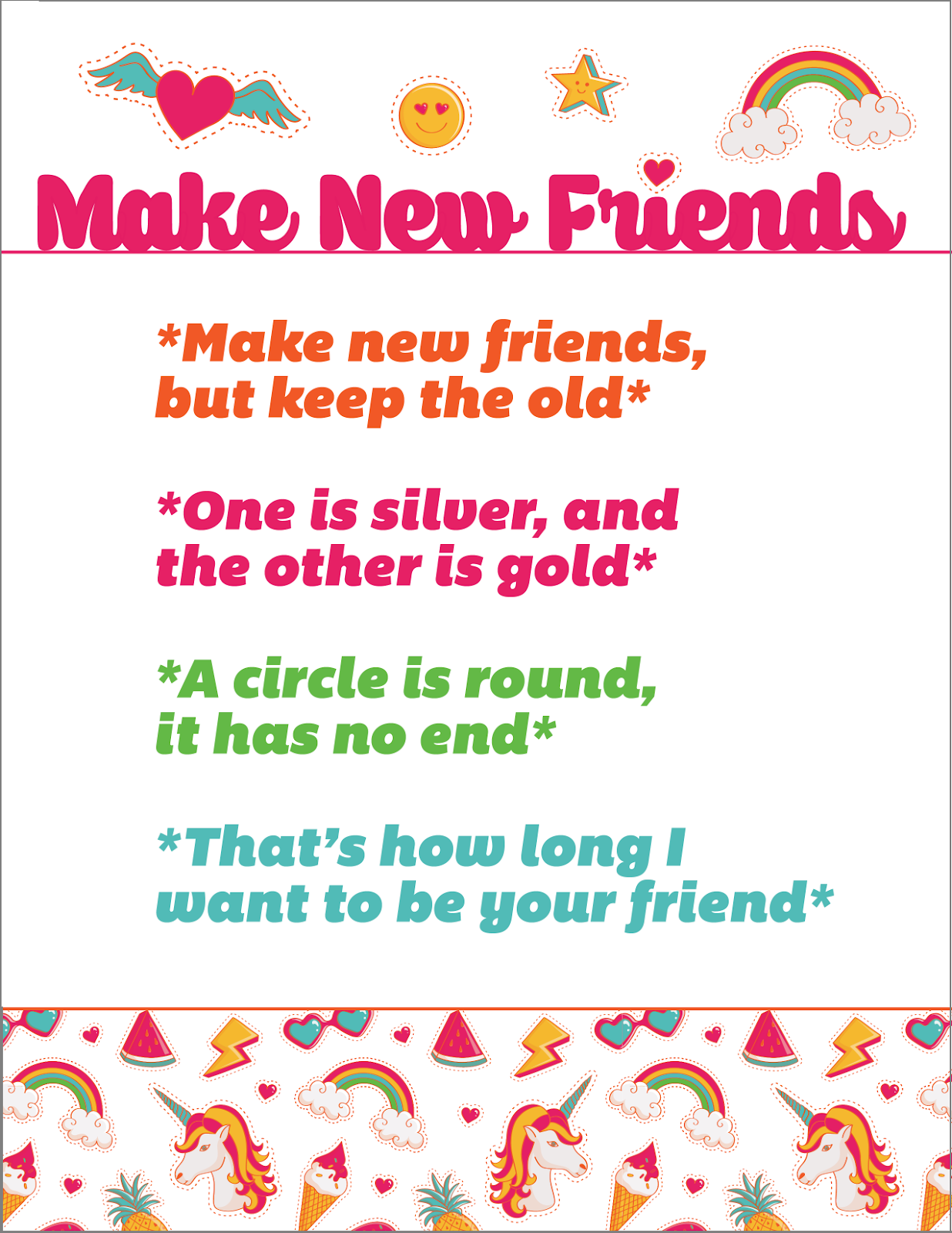 Make New Friends Sheet Music Printable