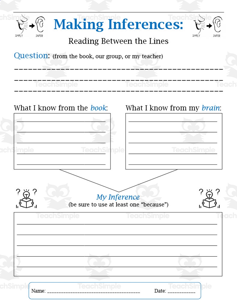 Making Inferences Chart By Teach Simple Making Inferences Chart By Teach Simple